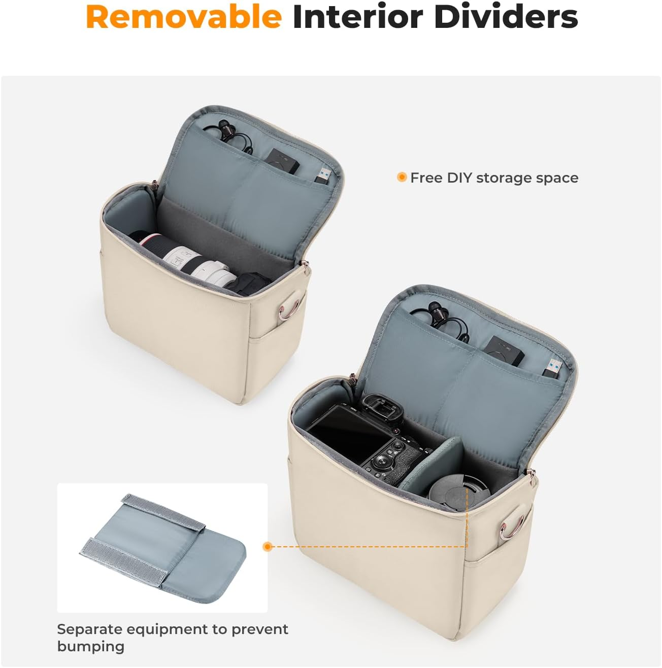 K&F Concept Camera Sling Bag Small Crossbody Camera Case Dslr/Slr/Cute Compact Shoulder Photography Bags for Photographers image number 6