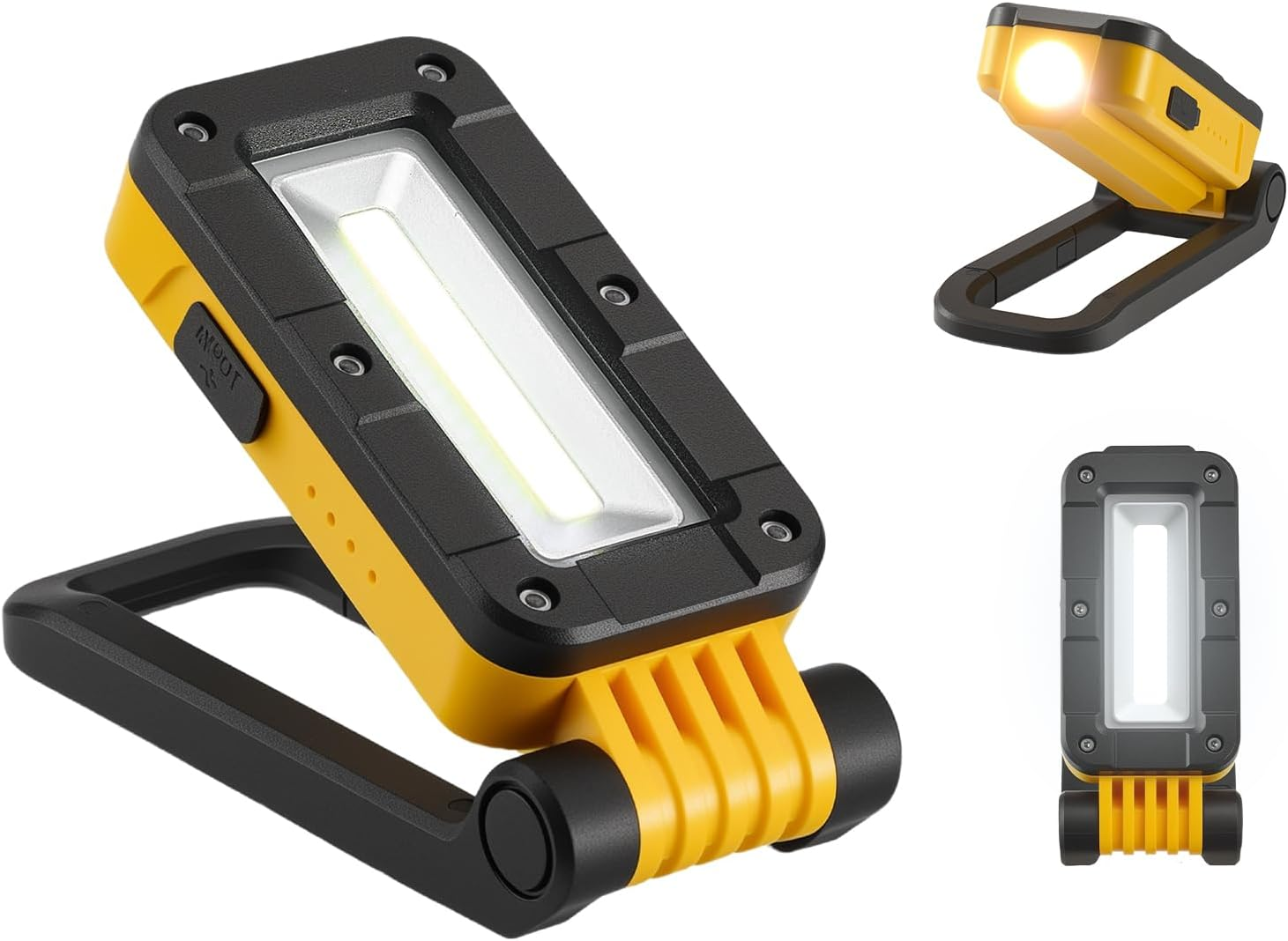 Bougerv WL01 LITE Work Light Rechargeable, 400 Lumens Magnetic Torch, Portable Inspection Light with 180&deg; Rotating Stand & Hook, Multiple Lighting Modes for Car Repair, Camping, Outdoor, Emergency