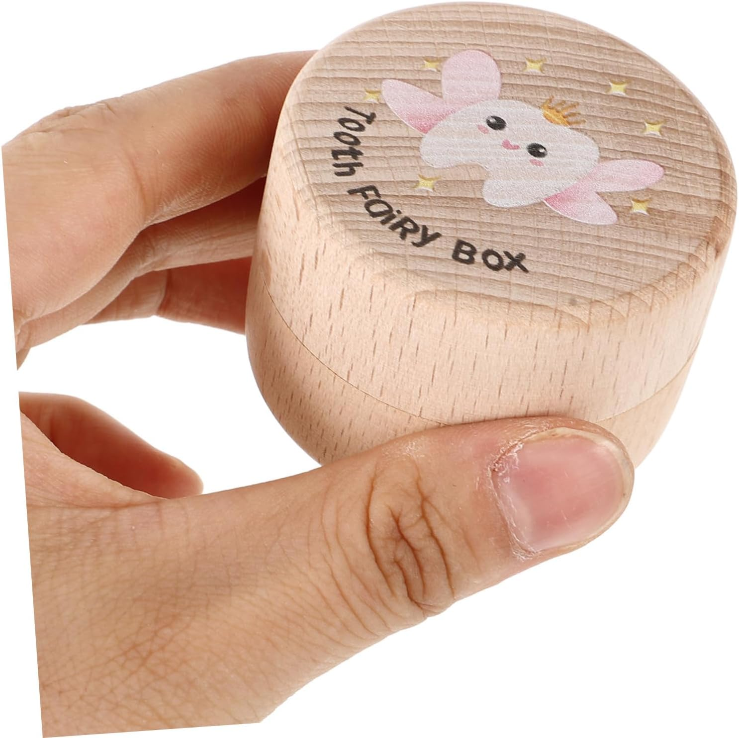 Healifty Wooden Tooth Box Newborn Keepsake Box Tooth Holder Boys and Girls Souvenir Organizer image number 2
