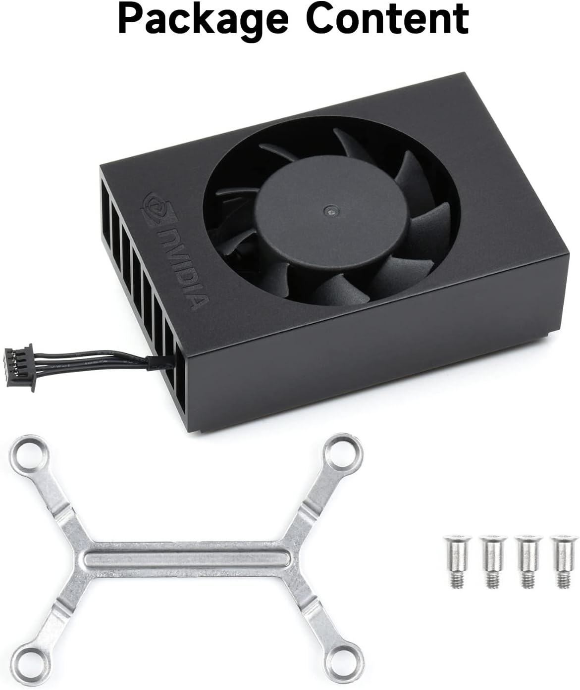 Waveshare Official Cooling Fan Compatible with Jetson Orin NX and Jetson Orin Nano, Speed-Adjustable, with Elastic Bracket and Height-Limited Screws