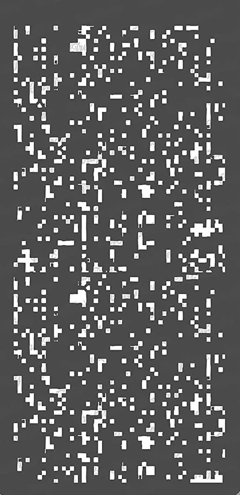 Craftreat Background Pattern Stencils for Painting on Canvas, Home Decor, Wall Art, Scrapbooking and Journal Notebook - Digital Data Stencils - 4X8 Inches - Pixel Stencil for Wall Decor & Scrapbooking image number 1