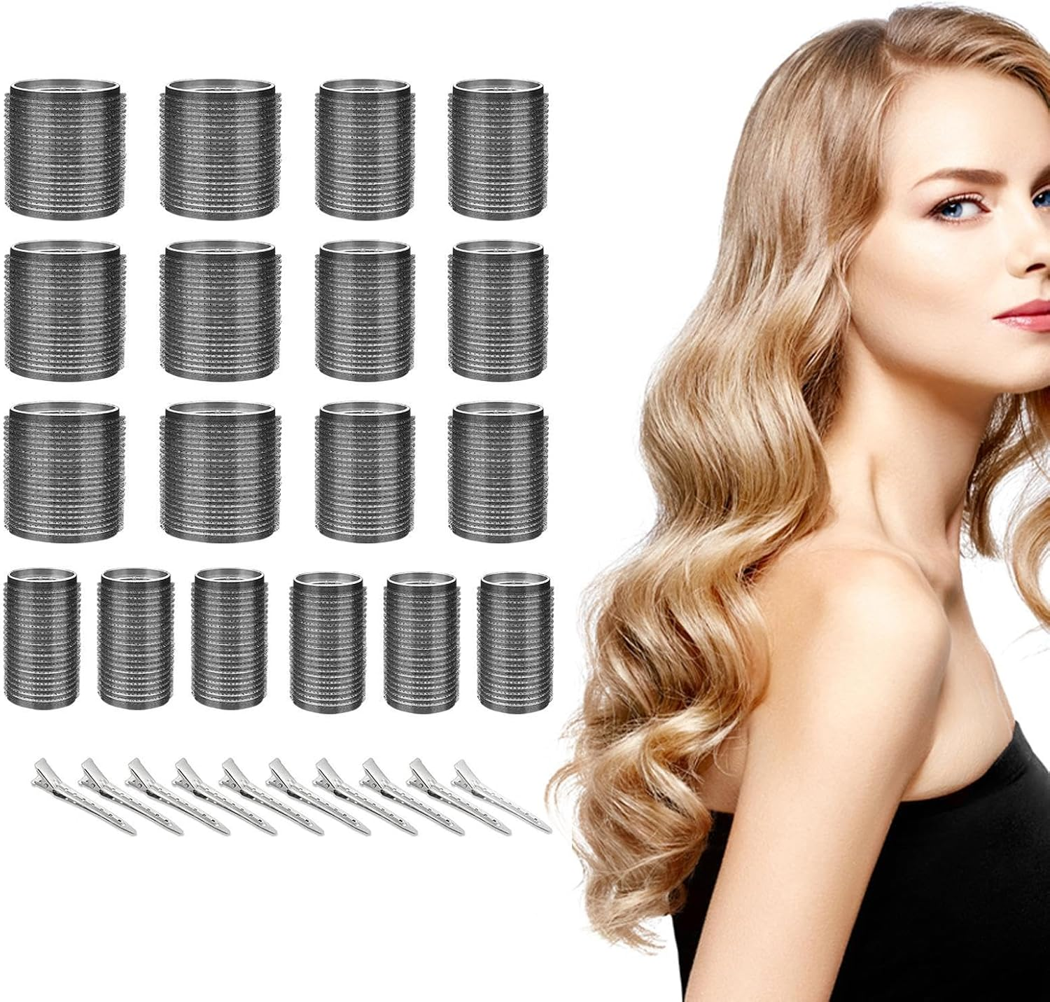 Curly Bang Roller - Hair Curling Tools | with 10 Hairpins Heatless Hair Styling Tools, Hair Curling Tools Set for Travel Use