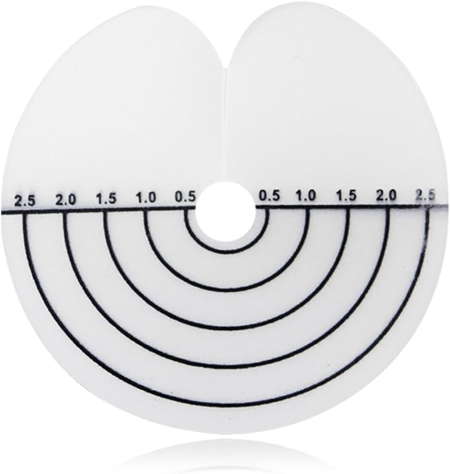 Lhbwhiz Pack of 25 Hair Extensions Stencil, Heat Shield Protection Spacer Template for Attaching, Keratin, Hair Extension Tool with a Hole and Scale, for Salon Hair Extensions (Round) image number 4