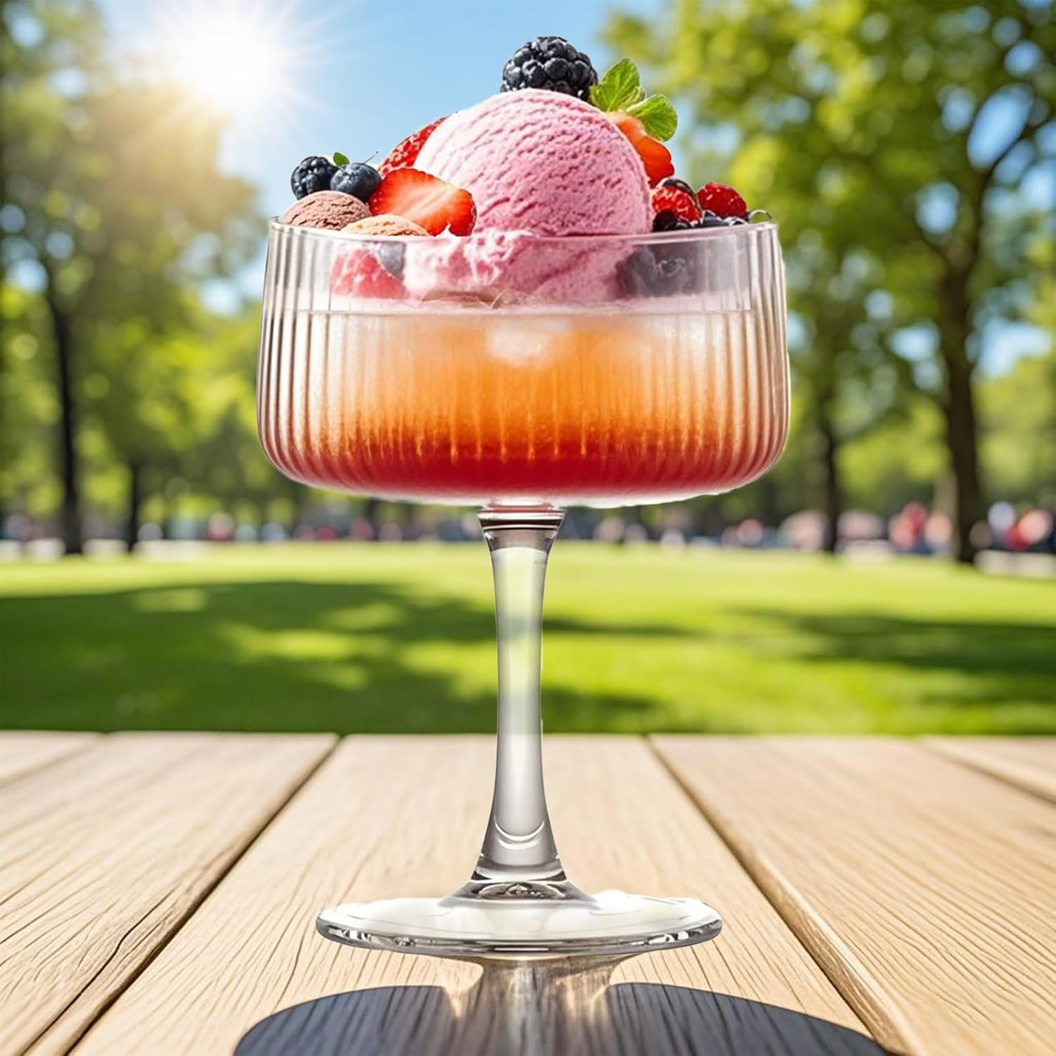 Martini Glasses, Crystal Coupe Glasses 8Oz Cocktail Glasses Set of 4, Large and Fancy Cocktail Glasses, Hand-Blown Champagne Coupe Glasses for Espresso Martini, Manhattan as Bar Glassware or Home Bar image number 1