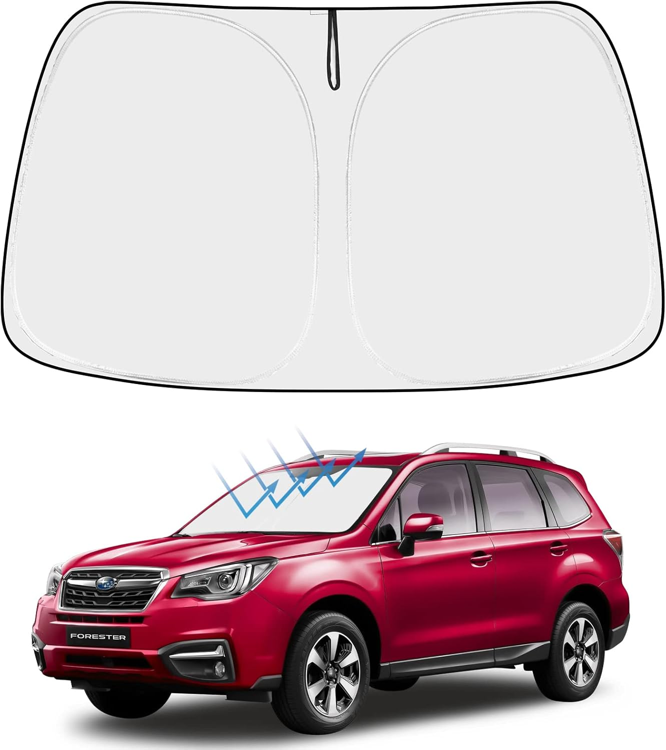 Proadsy Front Windshield Sun Shade Foldable Sunshade Protector Custom Fit 2015-2018 Forester Crossover Base Premium Sport Limited Accessories 2026 Upgrade image number 4