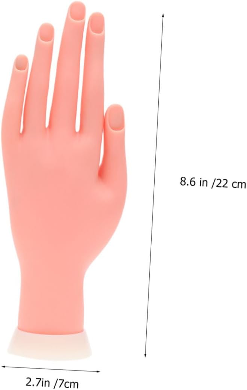 FOMIYES Nail Tip Practice Hand Model Movable Bendable Fake Hand for Manicure Nail Tools Accessories image number 3