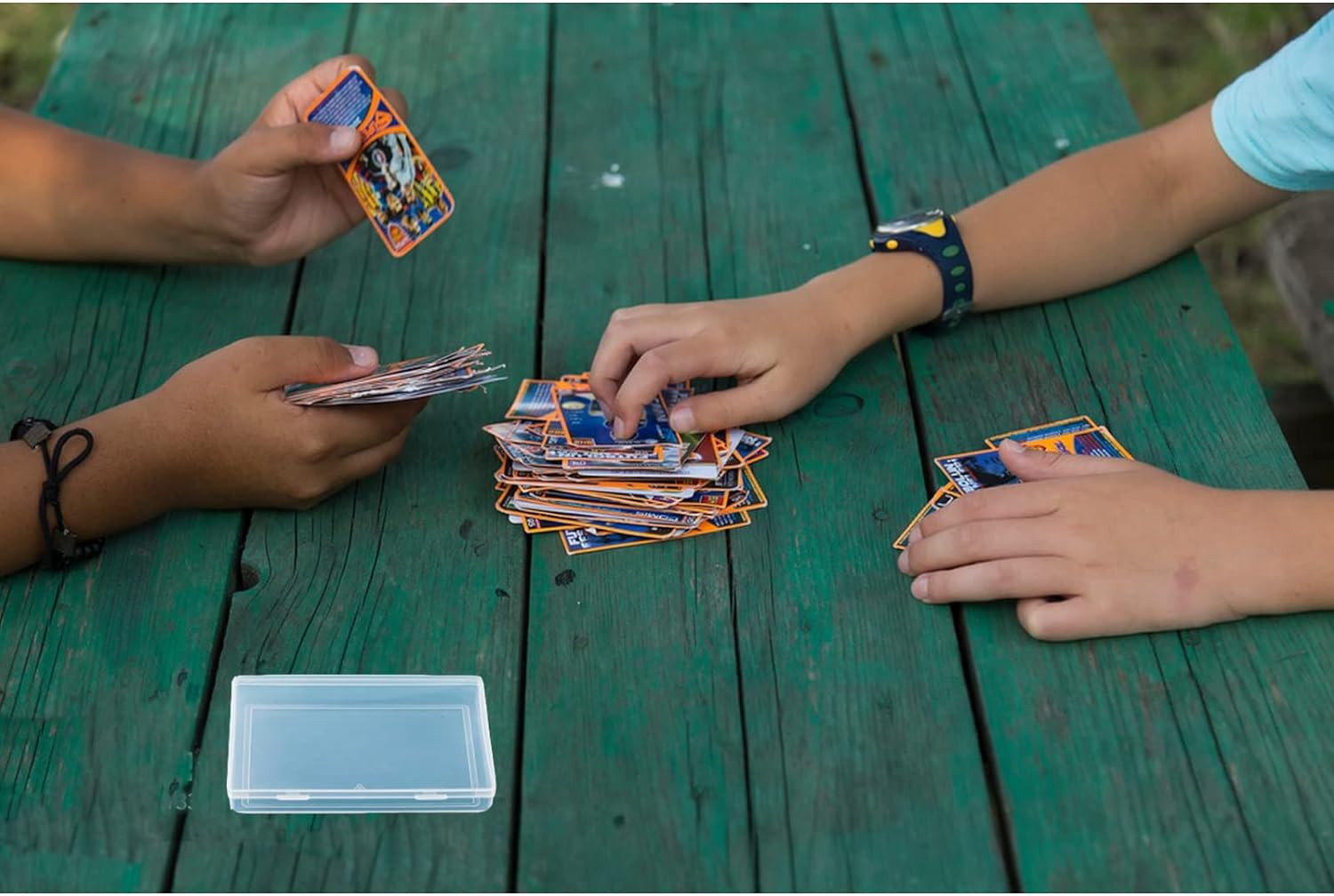 18 Pcs Clear Plastic Playing Card Boxes Snaps Closed Poker Gaming Playing Card Deck Cases Holder Plastic Storage Box Clear Trading Card Box Plastic Card Storage Organizer for Bank Business Card - 18Pcs image number 6