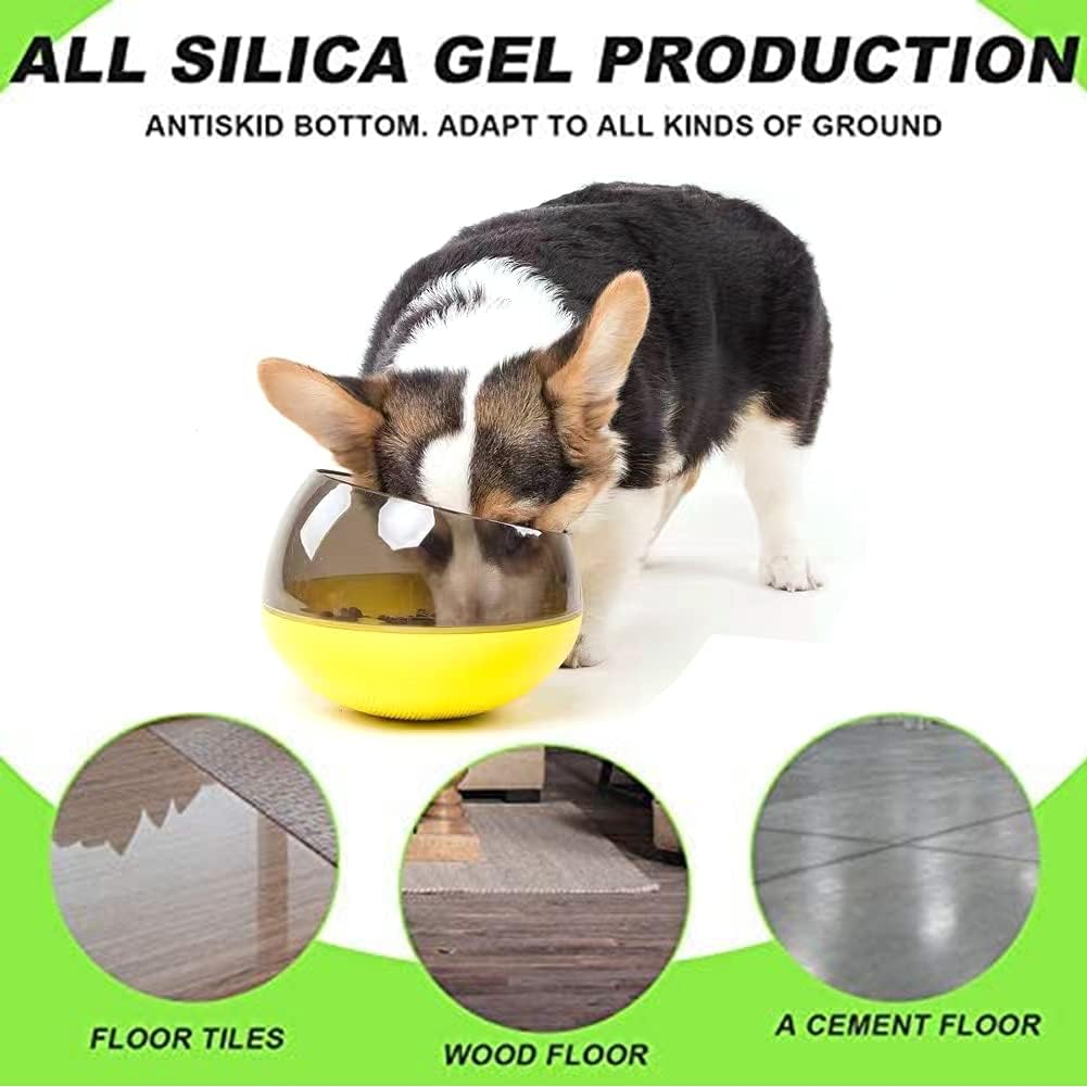 Dog Feeder Slow Eating Pet Bowl Eco-Friendly Durable Non-Toxic Preventing Choking Healthy Design Bowl for Dog Pet Slow Feeder&hellip; (Yellow)