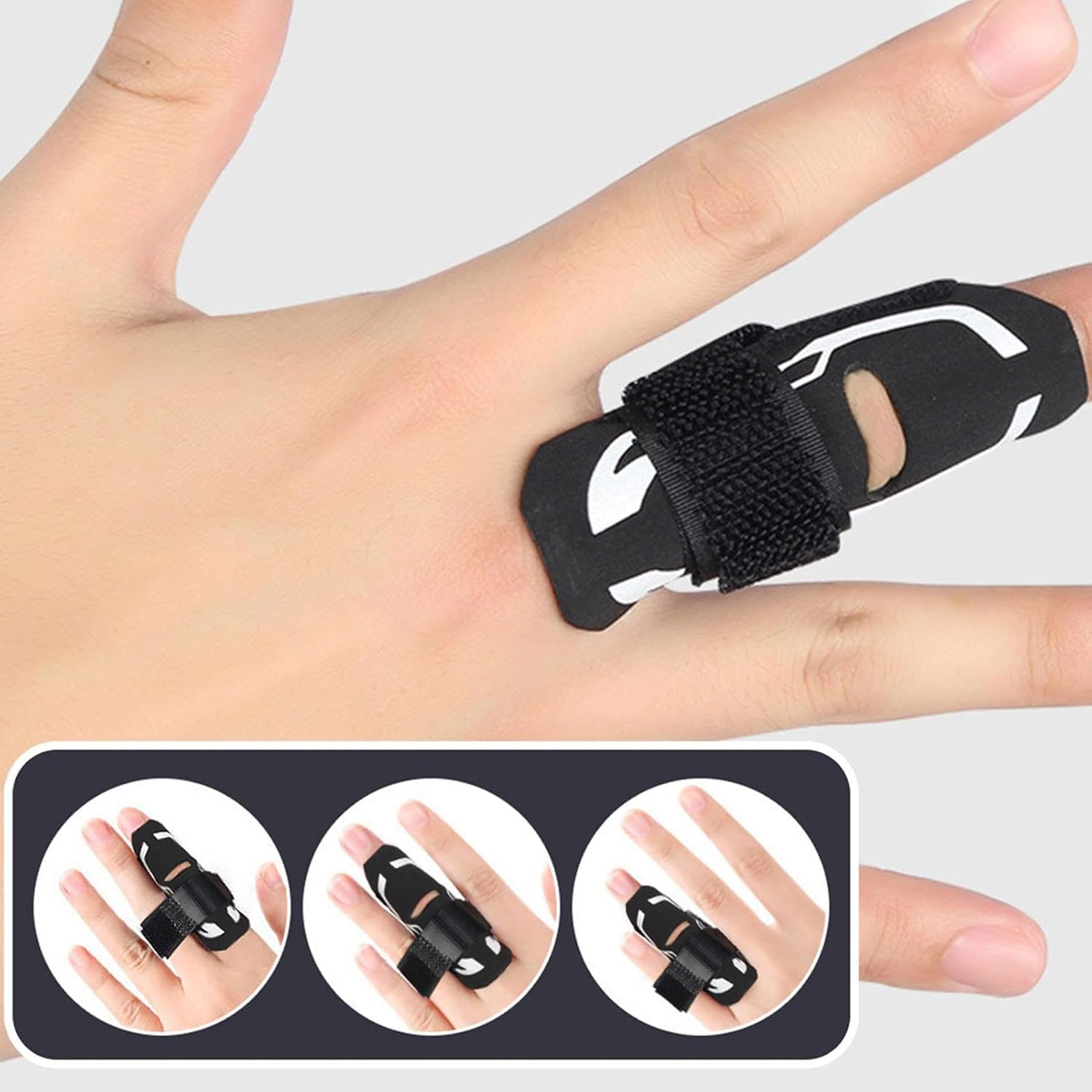 2Pcs Joint Finger Covers, Joint Protection Sleeves and Splints - Basketball Sports Pad Bandage Finger Stabilizer Support, Reusable for Basketball, Tennis, Baseball, Volleyball,Cricket,Rugby image number 2