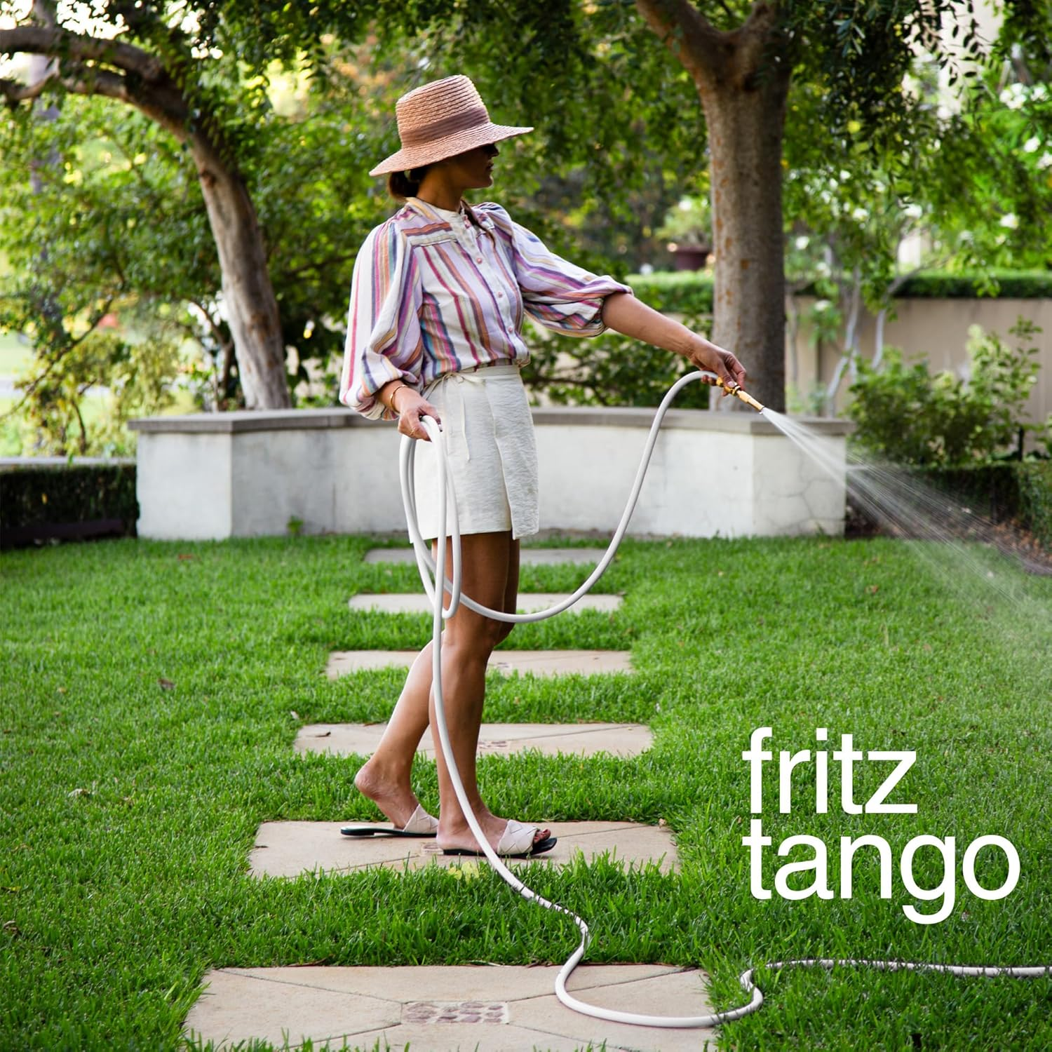 Flexy 20M Premium Flexible Garden Hose | Exclusive Colours, Lightweight, Uv-Resistant Hybrid Polymer, Kink-Free with Solid Brass Fittings & Multi-Pattern Spray Nozzle (White)