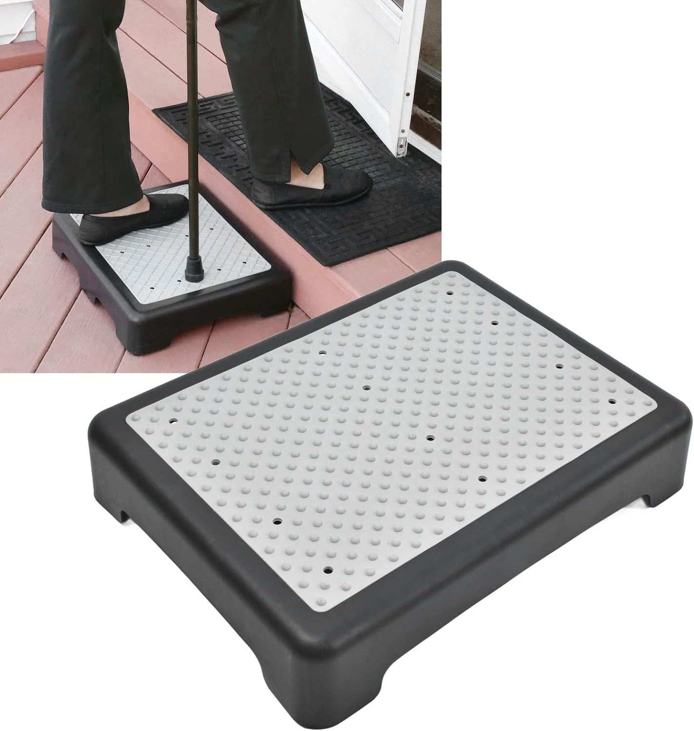 Mobility Step Stool Slip Half Step Stackable Elderly Half Outdoor Riser Stool for Household Garden - Stepstools image number 4