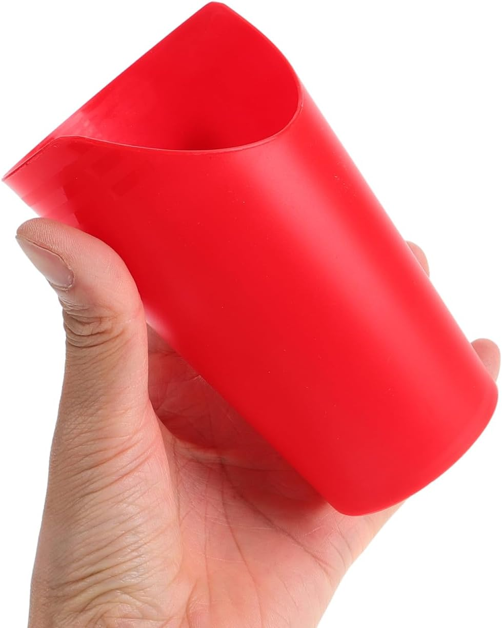 FRCOLOR Red Reusable Nosey Cup Adaptive Easier Drinking Cup for Seniors Elderly Adults - Red image number 5