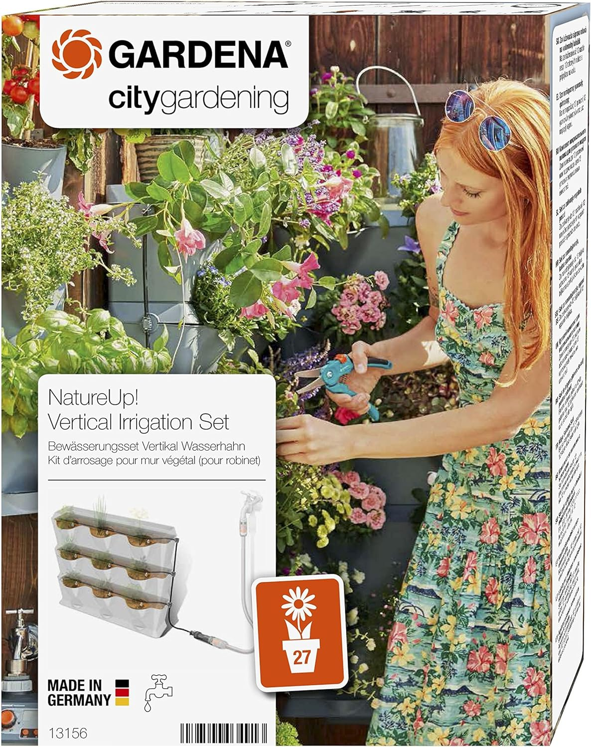 Gardena Natureup! Micro-Irrigation Vertical Kit: Watering System for up to 27 Plants (13156-20), Grey, 5.5X22X32 Cm image number 5