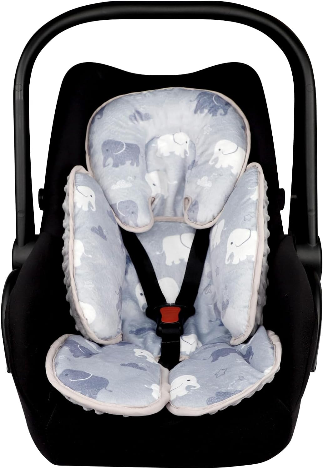 TANOFAR Infant Car Seat Head Support, Soft Baby Carseat Head & Body Support, Elephant Baby Car Seat Insert Cushion for Newborn Boys image number 1
