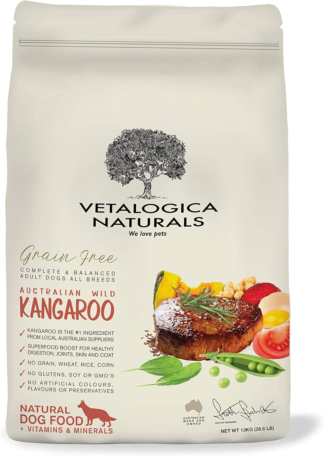 Vetalogica Naturals Premium Quality Grain Free Kangaroo Adult Dry Dog Food 13 Kg image number 6