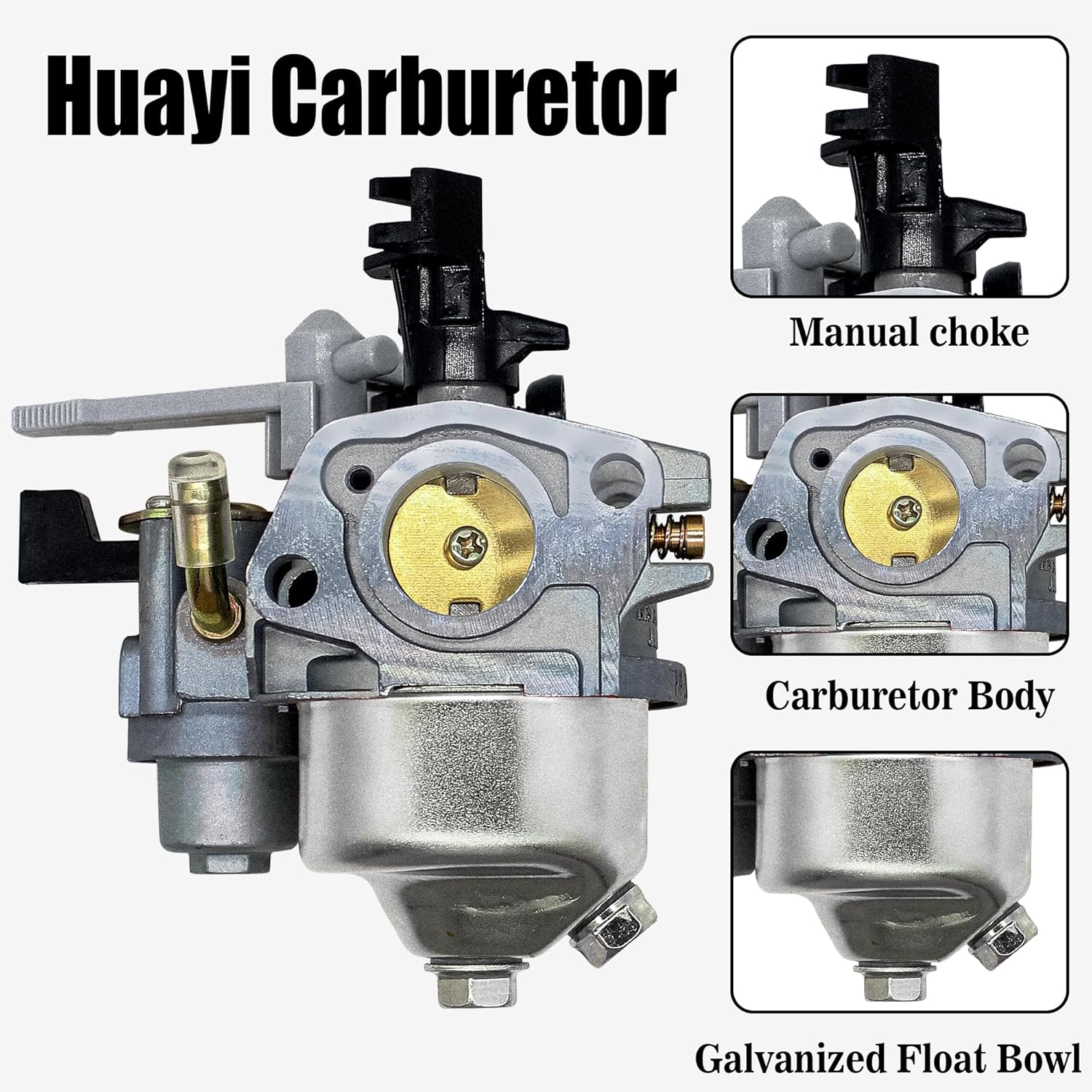 HUAYI P19 Carburetor for Honda GX160 GX200 5.5HP 6.5HP 16100-ZH8-W61 16100-ZL0-W51 Predator 196Cc 212Cc 224Cc OHV Engine image number 4
