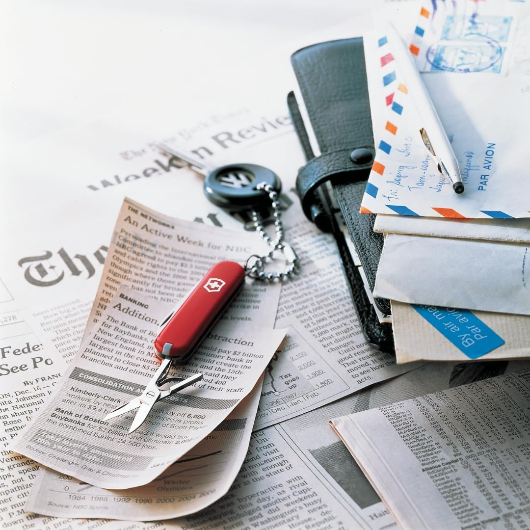 Victorinox Swiss Army Pocket Knife Classic SD with 7 Functions, Red, Blister Pack Packaging - Black image number 6