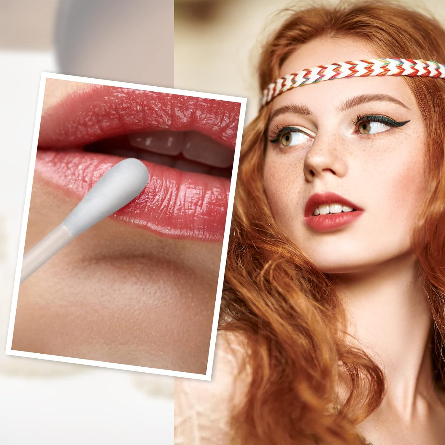 Hoolerry 200 Pcs Vitamin E Lip Oil Disposable Cotton Swabs Vitamin E Stick Oil Applicators anti Dry Moisture Cotton Swabs for Protect Lip Use before Teeth Whitening image number 2