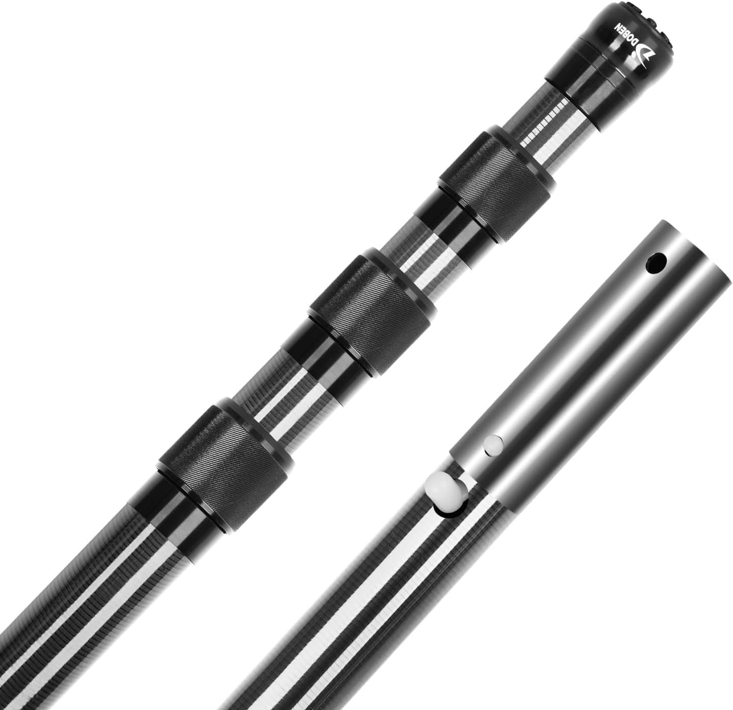 Carbon Fiber Pool Pole, 3.5M Telescoping Swimming Pool Cleaning Pole, Professional Poles for Skimmer Net, Brush, Vacuum Head