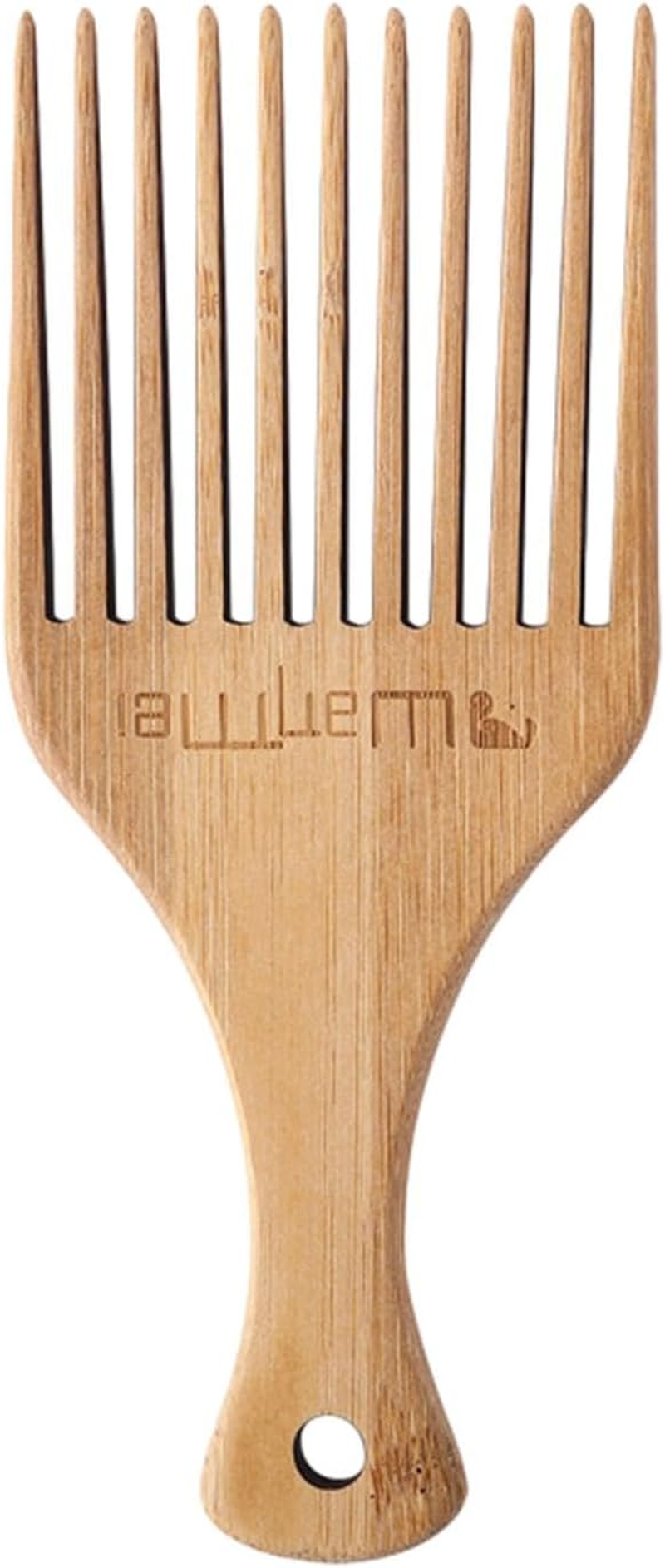 Kezvmhy Curly Hair Pick,Wide Tooth Comb Hairpick - Handmade Perfection Tangle Release Pick Hair Comb, Anti-Static Beard Pick for Men, Home, Salon Unique Gift image number 6