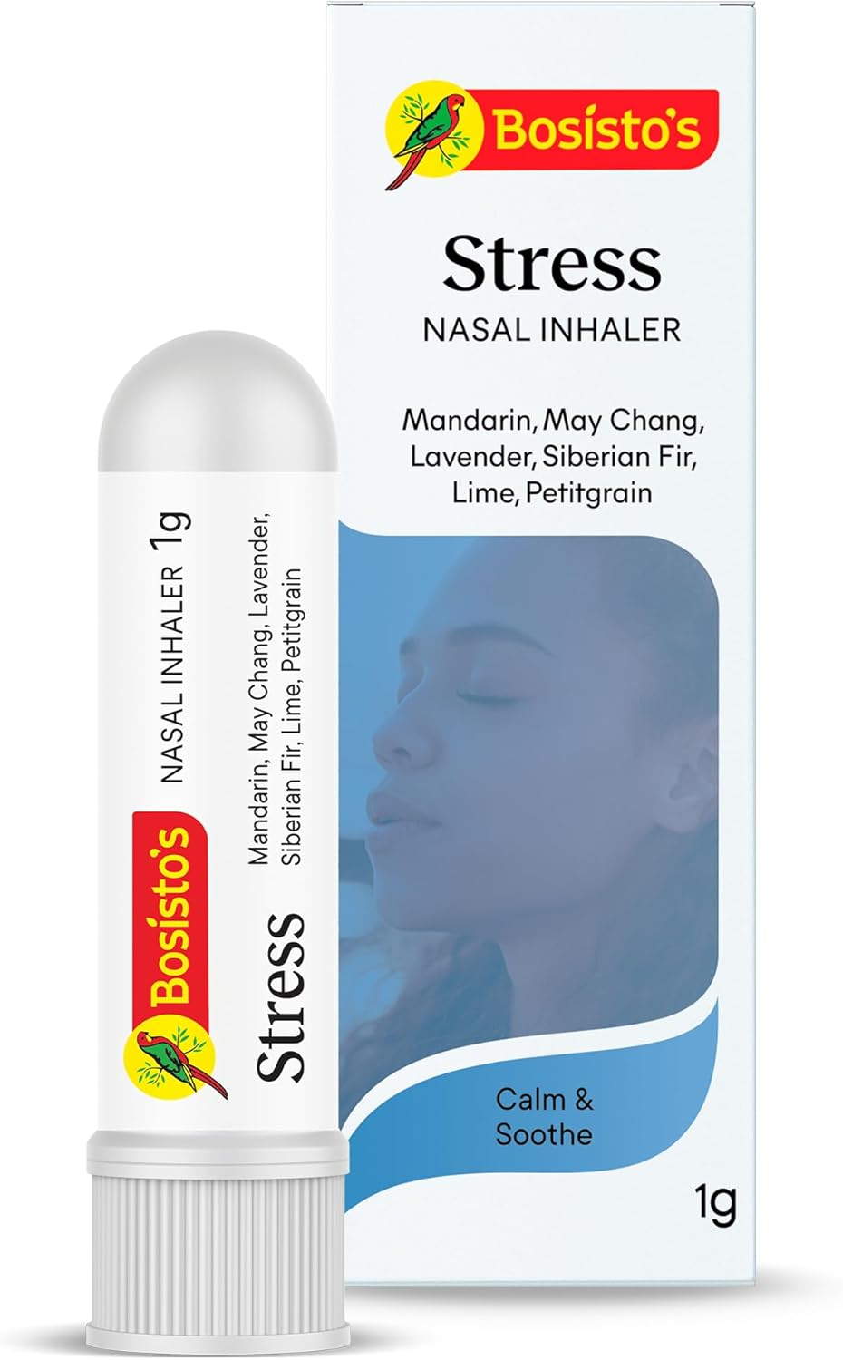 Bosisto'S Stress Nasal Inhaler 1G X 6, Mandarin, May Chang, Lavender, Siberian Fir, Lime and Petitgrain Pure Essential Oils