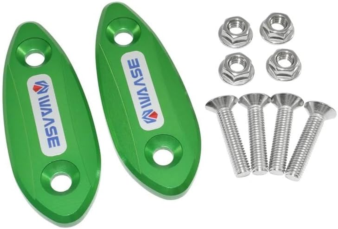 Motorbike Rearview Mirror Seat Decorative Cover Mirror Base for Kawasaki Ninja 250 250SL 300 400 650 ZX-6R ZX636 ZX6R ZX25R ZX-25R Ex250 Ex300 Ex650 (Black)