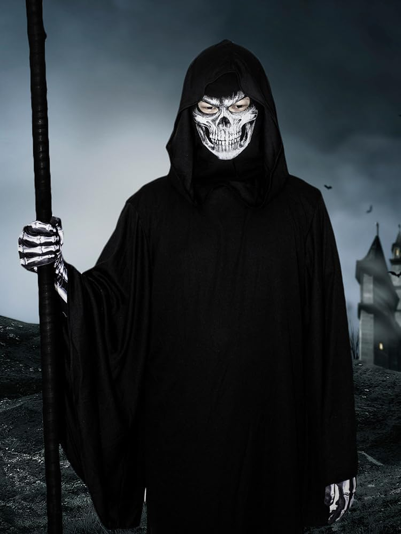 Halloween Horror Masque | Skull Cosplay Scary Latex Face Cover,3D Pattern Realistic for Women Men Adult Haunted House Horror Convention image number 4