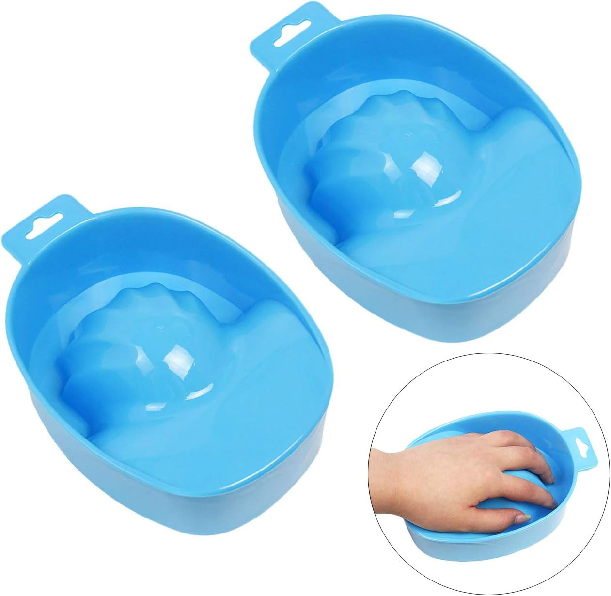 2Pcs Soak Tray Nail Art Manicure Care Soak Bowl Tray Polish Remover