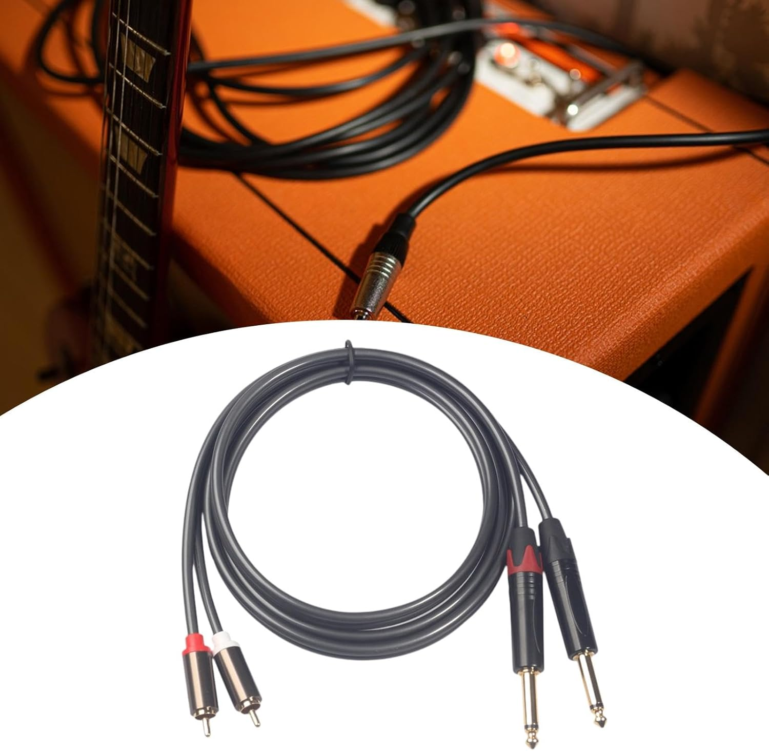 Ｓｉｍｈｏａ RCA Male to RCA Male Audio Link for Home Amplifier and Speaker, 2M image number 4