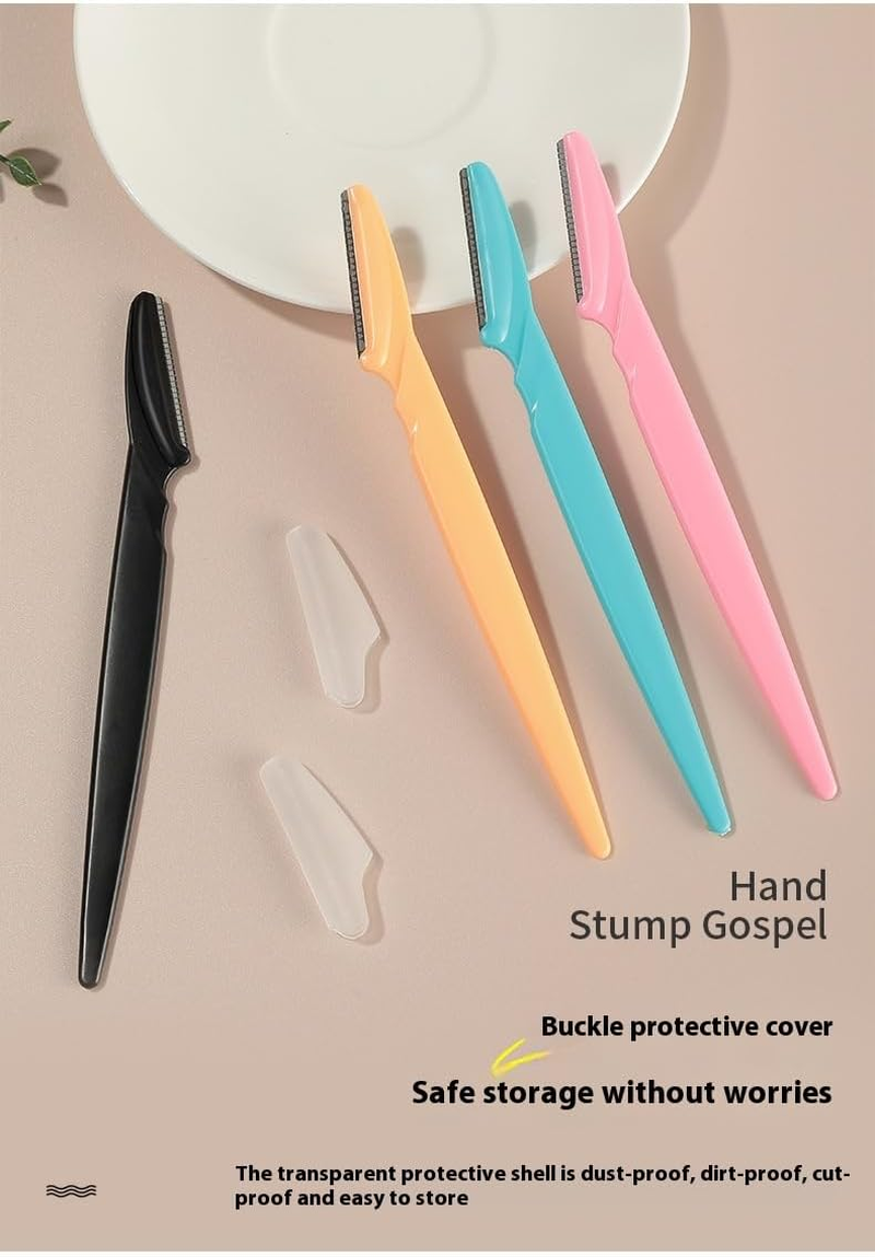 Professional Eyebrow and Body Hair Trimming Kit, 12-Piece Set, Black, Multi-Purpose Grooming Tools - Pink image number 3