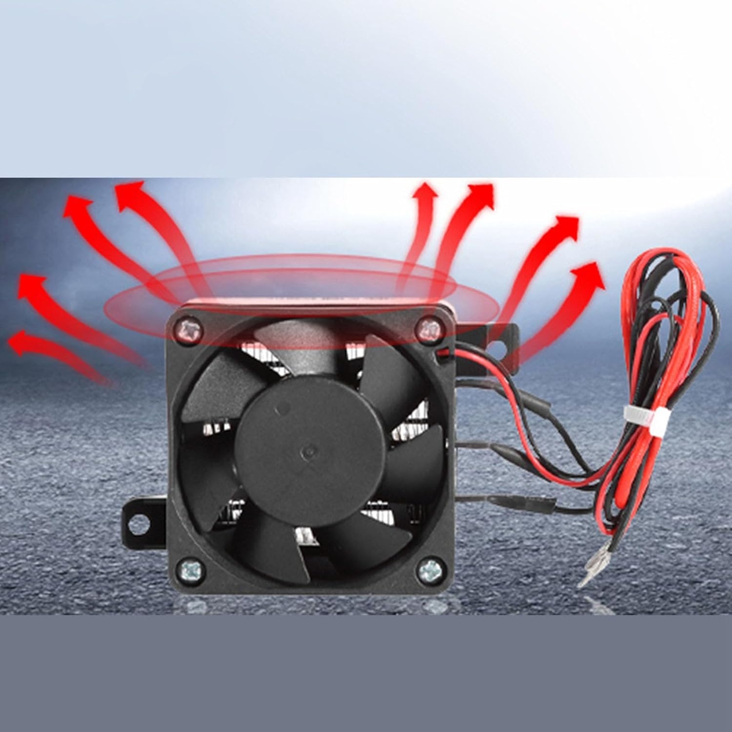 Omabeta 1PCS 24V 250W PTC Car Air Heater with 87Mm/3.4" Mounting Distance and 4Mm/0.16" Mounting Diameter, Small Space Heating Incubator for Heater Humidifier Air Conditioning,2.4"X2.4"X1.7"