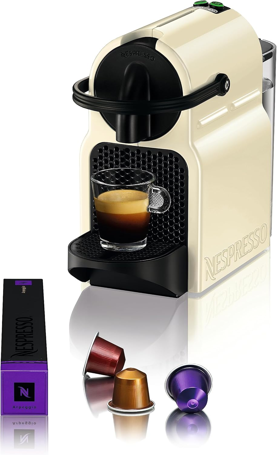 Nespresso De'Longhi EN 80.CW Inissia Capsule Machine, High Pressure Pump and Energy Saving Function, Automatic Power off 9 Minutes, Cup Capacity for Espresso and Lungo, 0.7 L Water Tank, Vanilla Cream image number 4