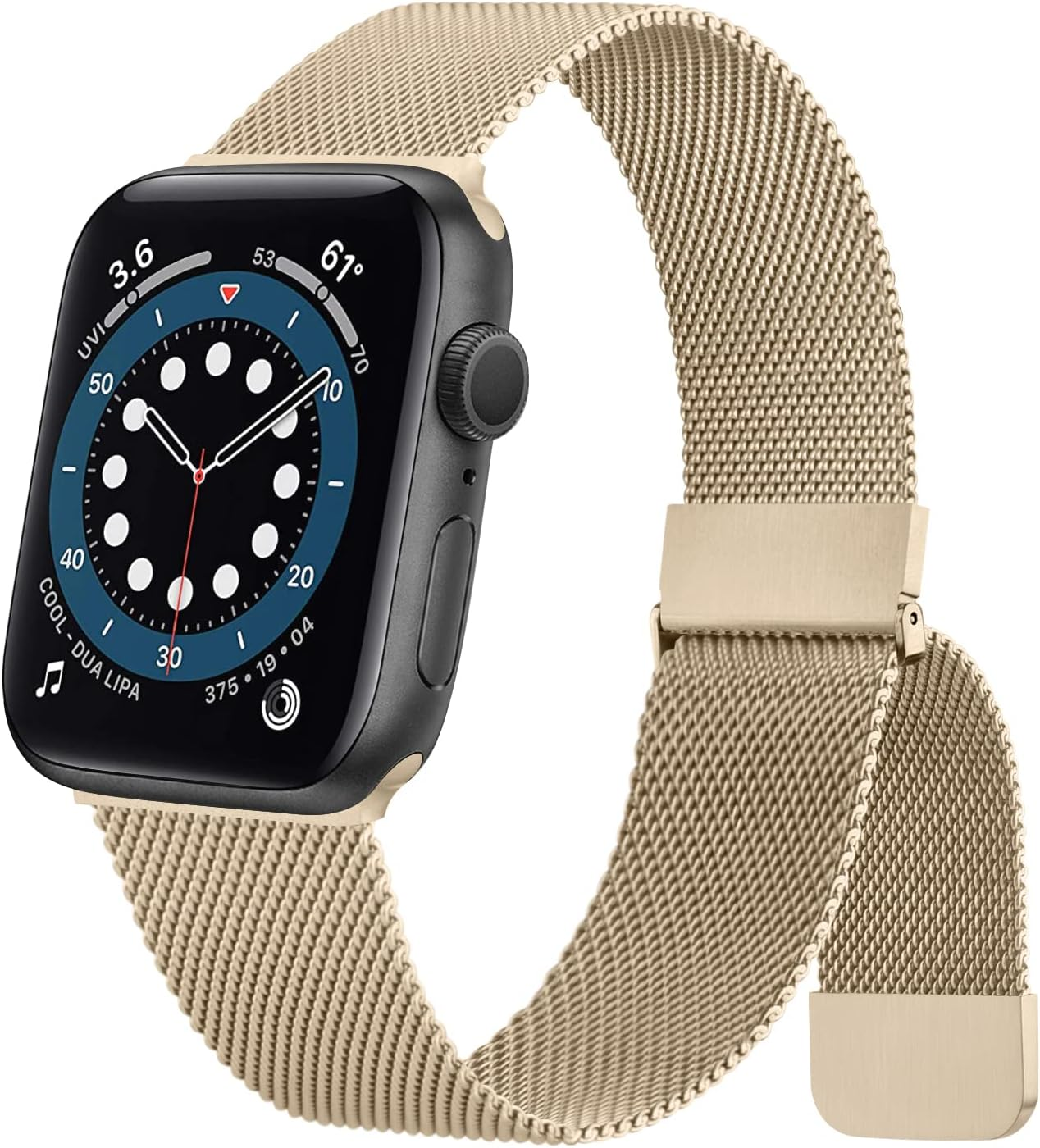 Metal Stainless Steel Bands for Apple Watch Bands 38Mm 40Mm 41Mm 42Mm 44Mm 45Mm, Loop Magnetic Milanese Mesh Strap for Iwatch Series 9 8 7 6 5 4 3 2 SE