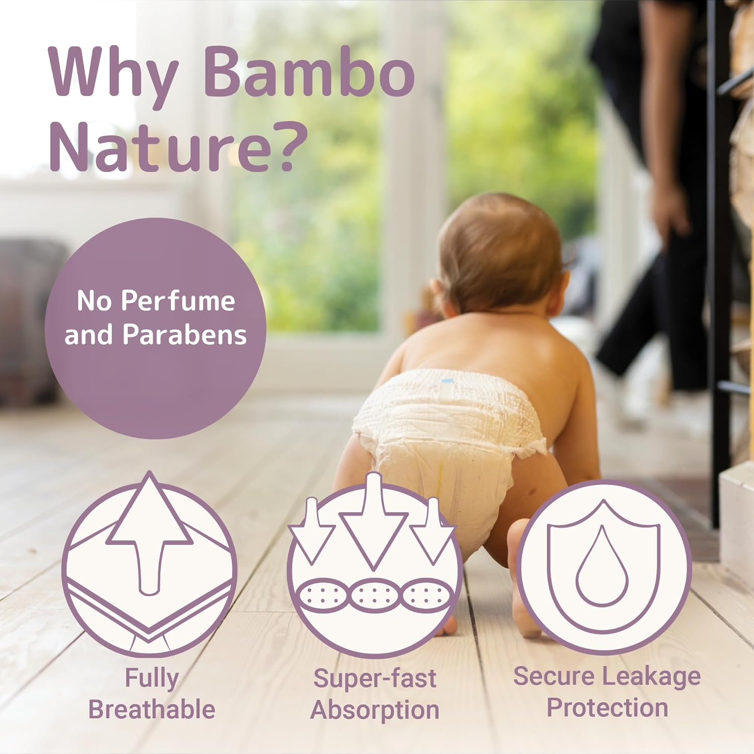 Bambo Nature Premium Training Pants (Sizes 4 to 6 Available), White image number 2