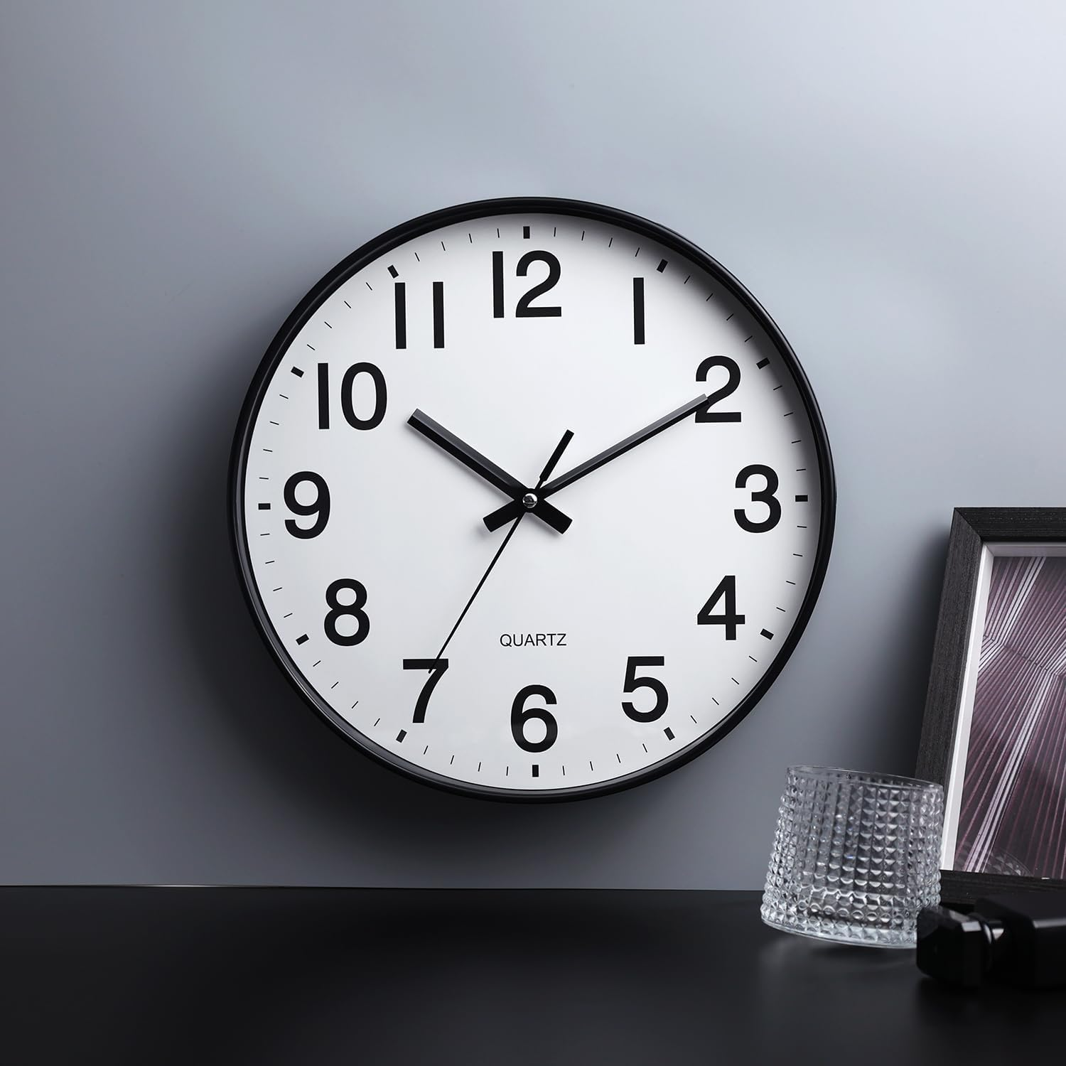 12 Inch round Wall Clock Silent & Non-Ticking Simple Wall Clock Operated for Living Room Bedroom Kitchen(30 Cm/ 12")&hellip; image number 1