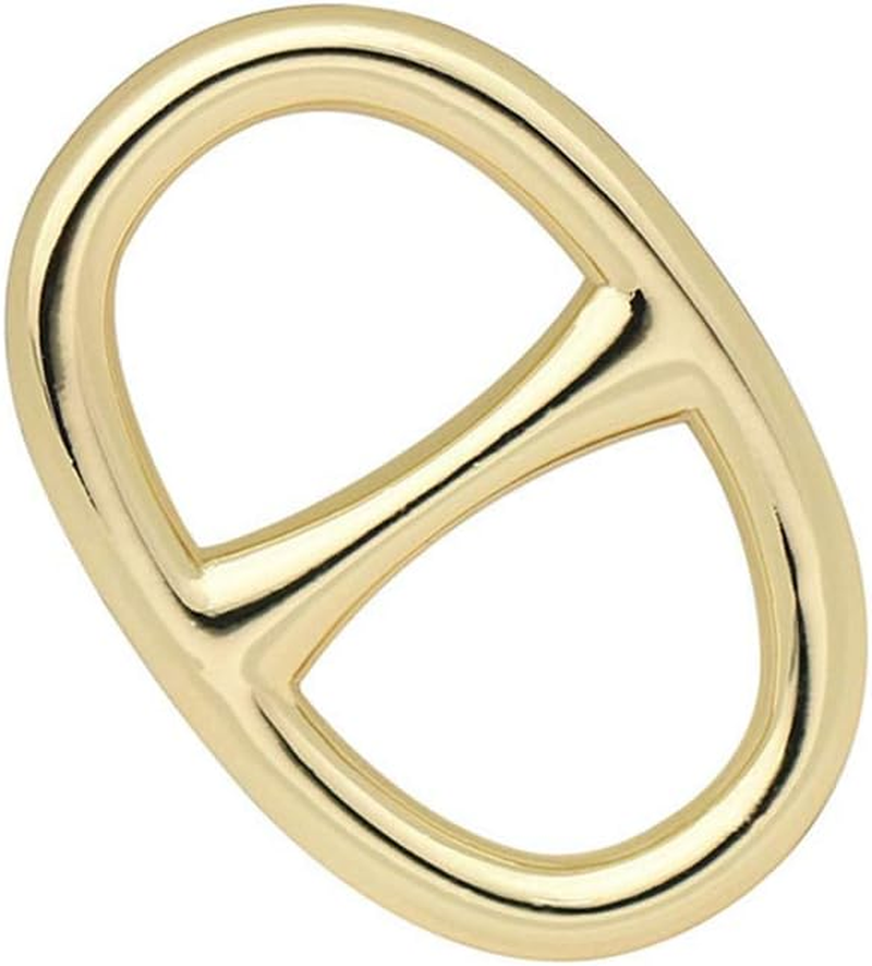 Oval Silk Scarf Clip Metallic Scarf Buckle Scarf Ring Silk Clasp Ring image number 3