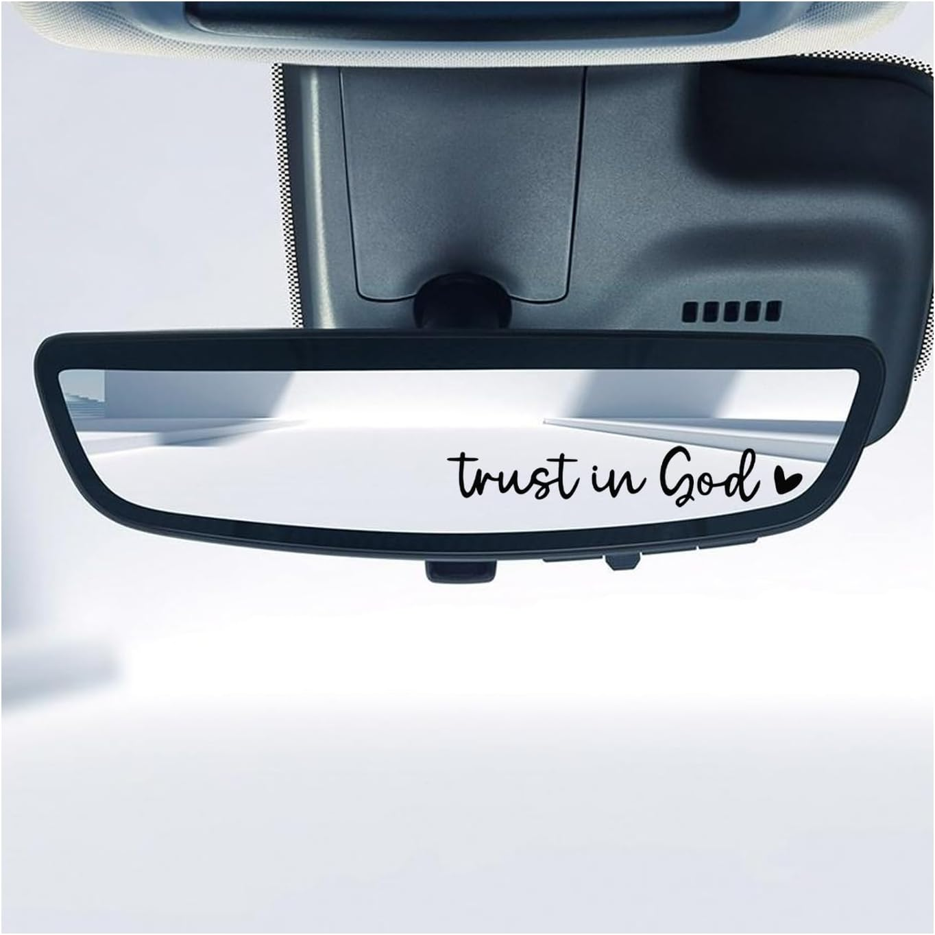 DXNQ 2 PCS Trust in God Rearview Mirror Decals, Automotive Vinyl Rear View Mirror Decorative Stickers, Waterproof Trust in God Stickers for Car Truck Laptop, Car Accessories (Red)