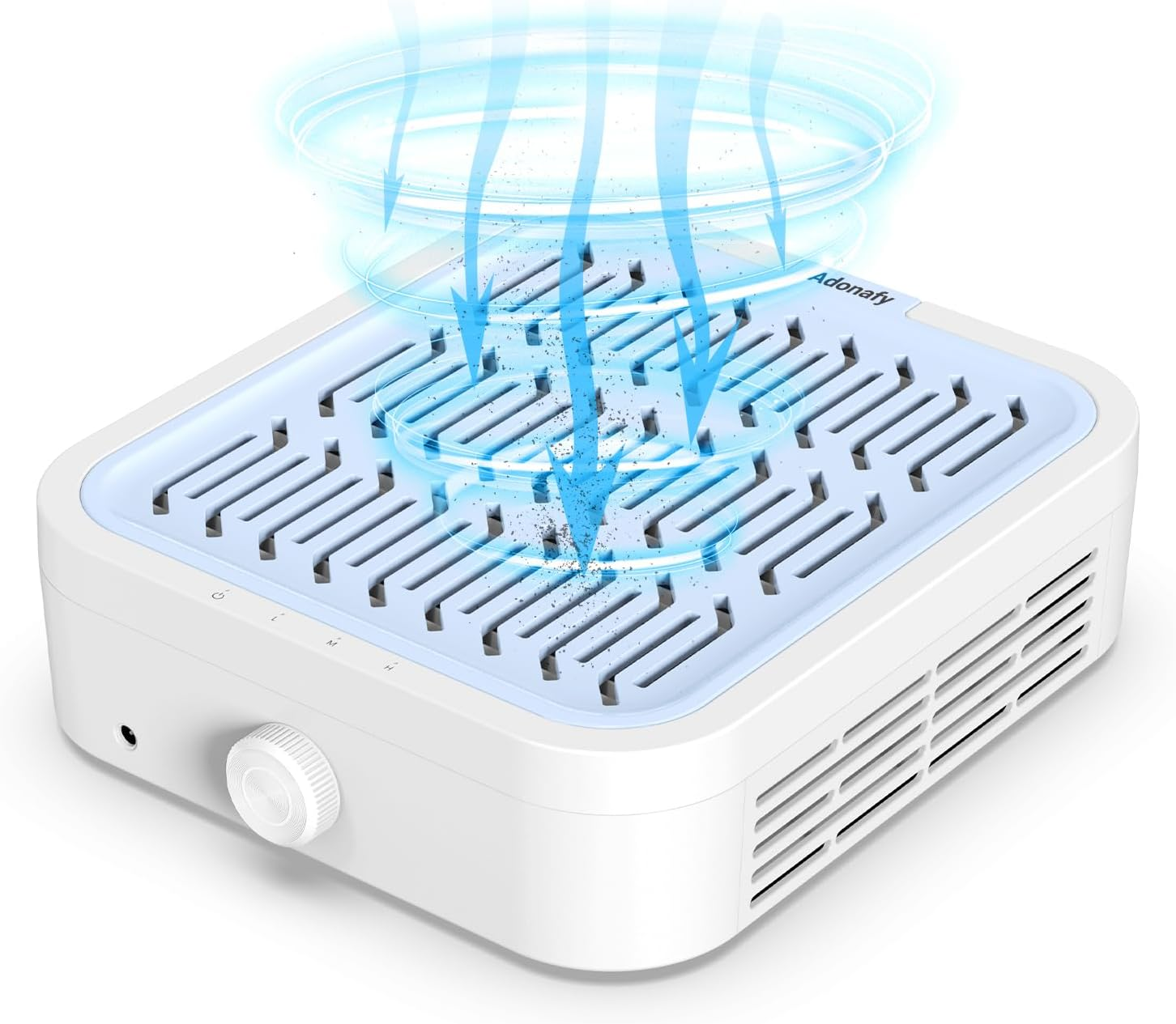 Adonafy Nail Dust Collector with Filter - Professional Dust Extraction for Nails Nail Studio - Adjustable Suction Nails - Quiet Nail Vacuum Cleaner for Beginners Nail Studio Salon