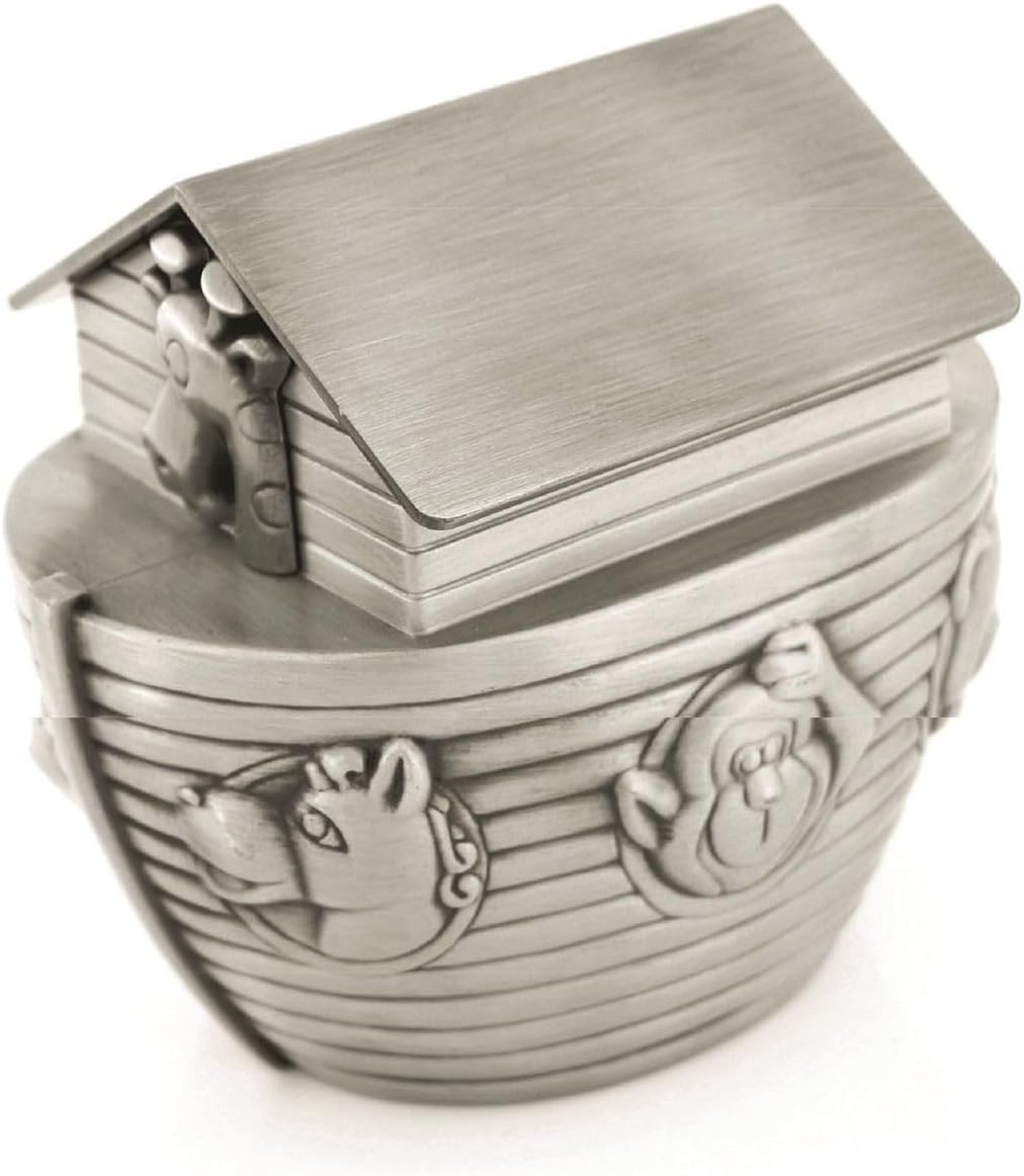 Baby Money Box Pewter Silver Gift Christening Newborn Shower Keepsake Present