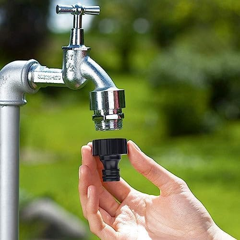 4 Pack 13 Mm (1/2 Inch) Garden Hose Quick Connector Set, for Begin and End Repair, Fits All Original System Parts, Hose Fitting Extender image number 1