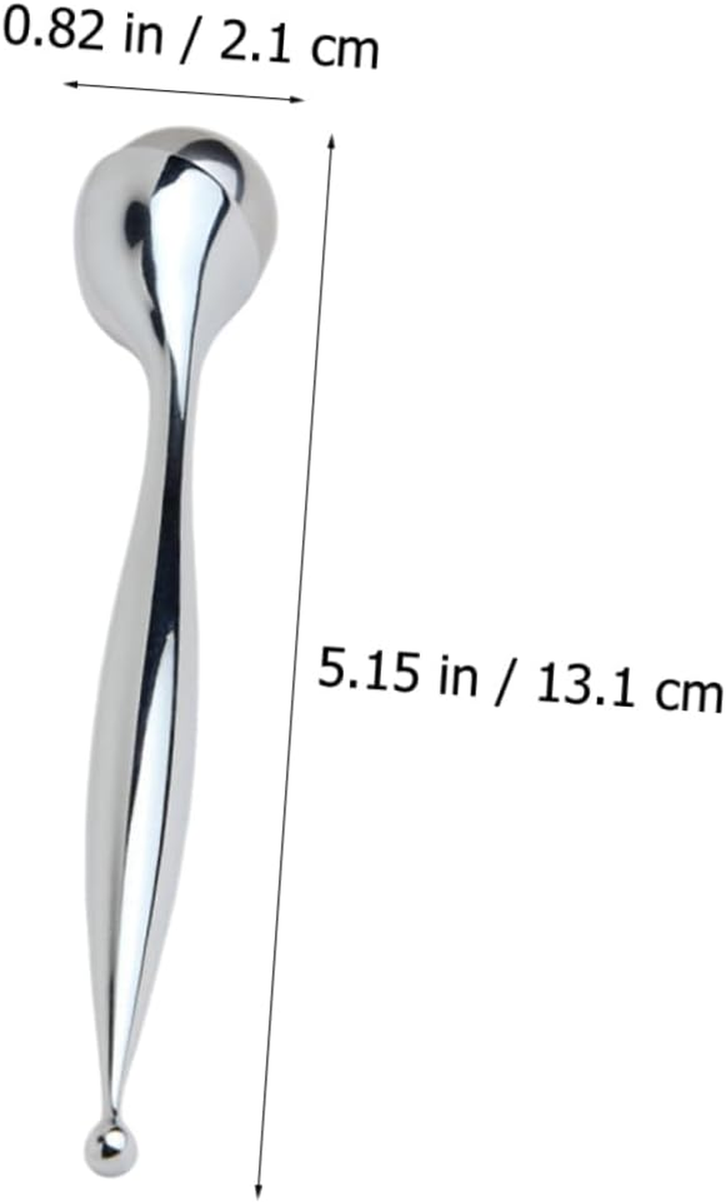 FRCOLOR Stainless Steel Eye Massage Spoon Replaceable Roller Ball Eye Cream Applicator Face Cream Applicator Wand Reduces and Crow&rsquo;S Feet Portable Household Tool for Travel image number 5