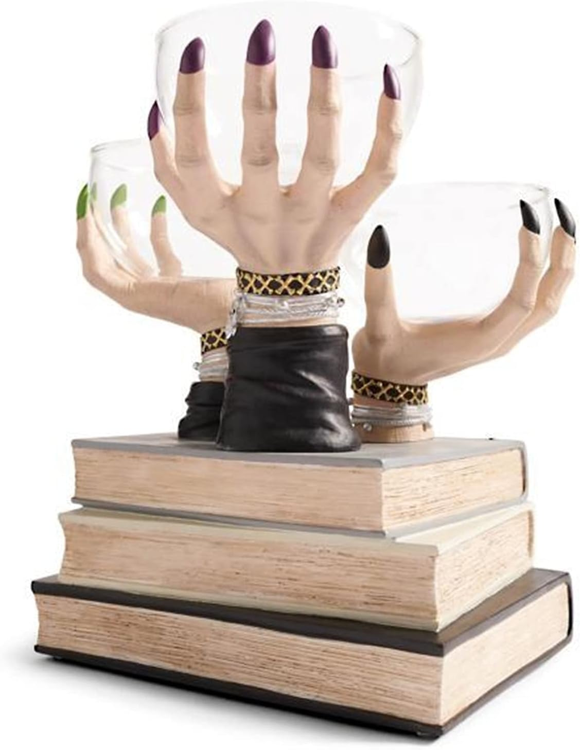 Witch Hands Snack Bowl Stand, Resin Witch Hands Desktop Ornament Durable French Fries Stand Snack Bowl Halloween Home Party Decoration for Home/1218 image number 1