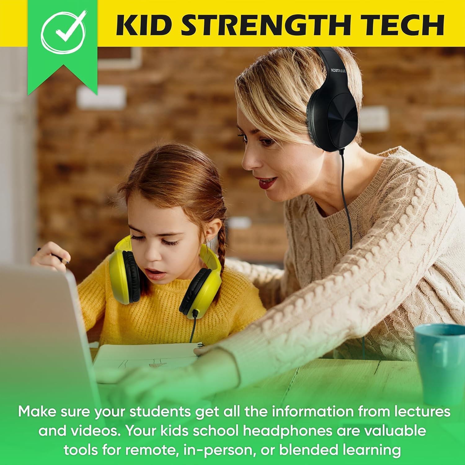 1 Pack Wired On-Ear Leather Headphones with 3.5Mm Connector, Oval Metal Housing, Black image number 6