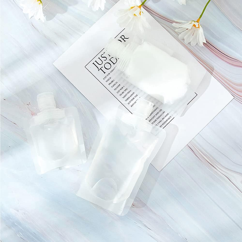 Travel Clamshell Refillable Empty Squeeze Pouches, Travel Bottles Empty Travel Squeeze Pouch, Pouch Packing Bags for Lotion/Shampoo/Face Cream/Hand Soap/Mask, 6Pcs - 9 Pieces image number 7