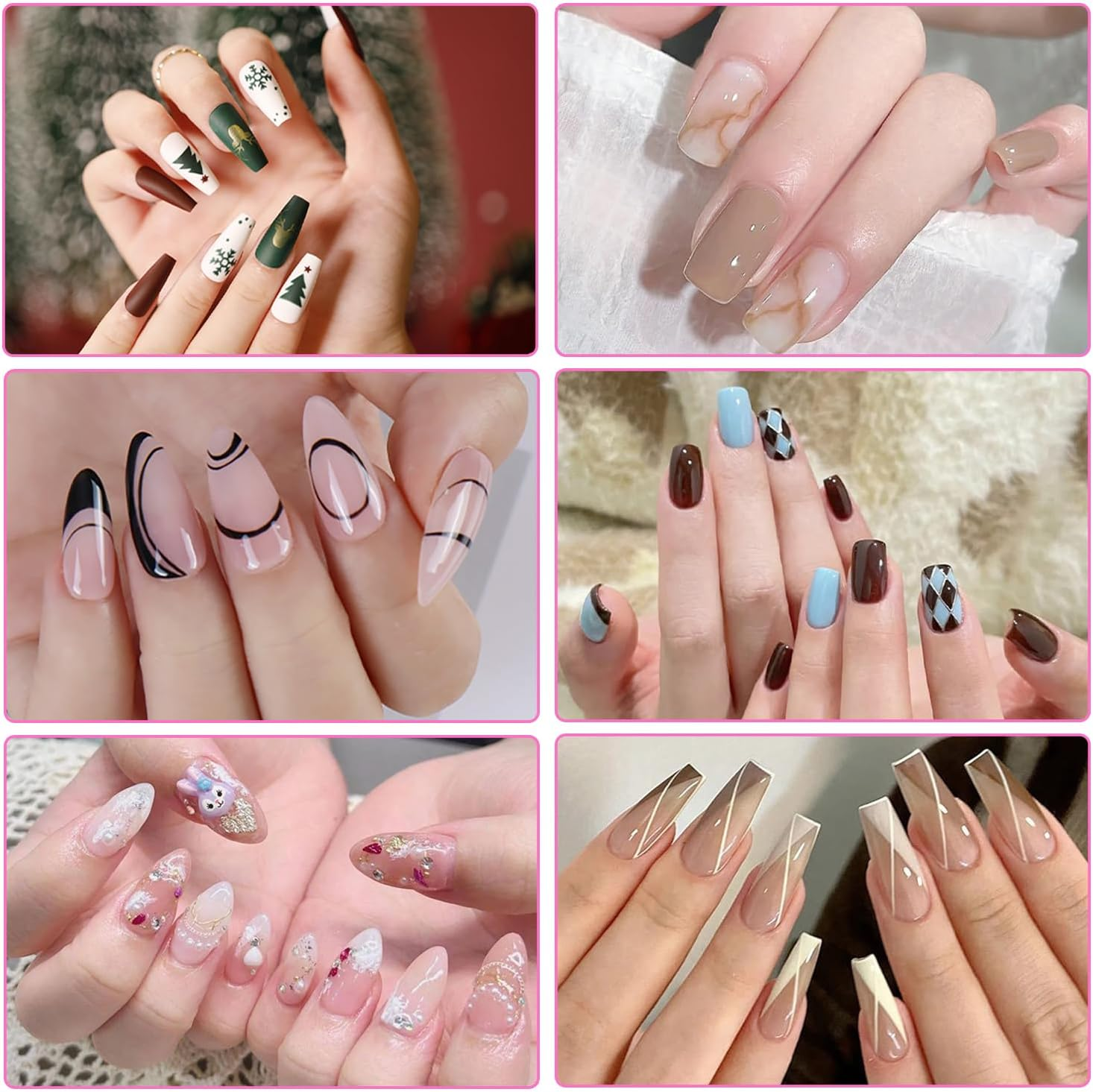 Icovalescent 8-Piece Nail Brush Set, Nail Design Brushes, Nail Art Dotting Tools, Dual-Ended Professional Acrylic Nail Art Pen for Making Nail Polish, Dotting, Fine Painting, DIY