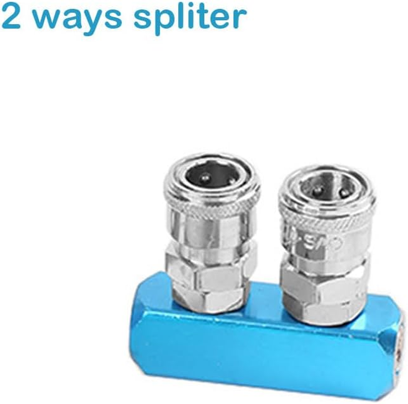 3Pcs Aluminum Air Compressor Splitter, 2/3/4 Way Quick Connect Manifold Fitting Air Hose Fitting image number 5
