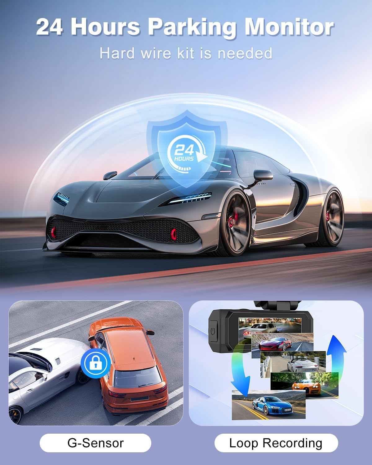 4K+1080P Dash Cam Front and Rear CHORTAU, Wifi Dual Dash Cam with Free 64GB Card, 2.99&rsquo;&rsquo; IPS Dash Camera for Cars, Dashboard Camera with Night Vision, 24/7 Parking Monitor, WDR, APP image number 4