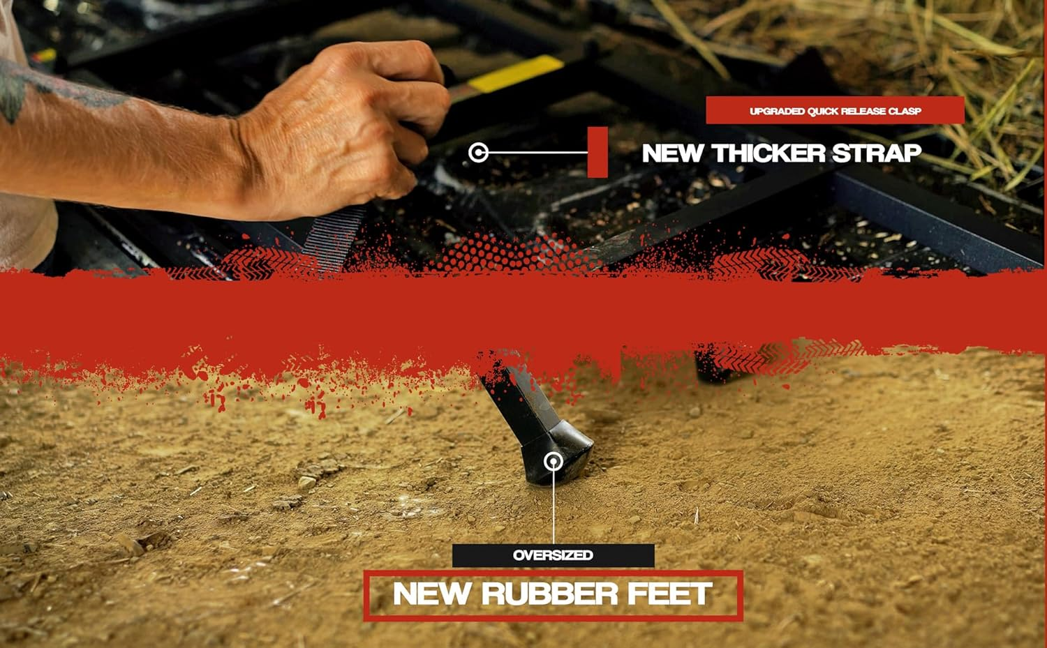 Traxions New Tailgate Ladder XL for All Trucks Including Lifted Trucks up to 50" Tailgate with Articulating Patent Pending Frame for Uneven Ground.