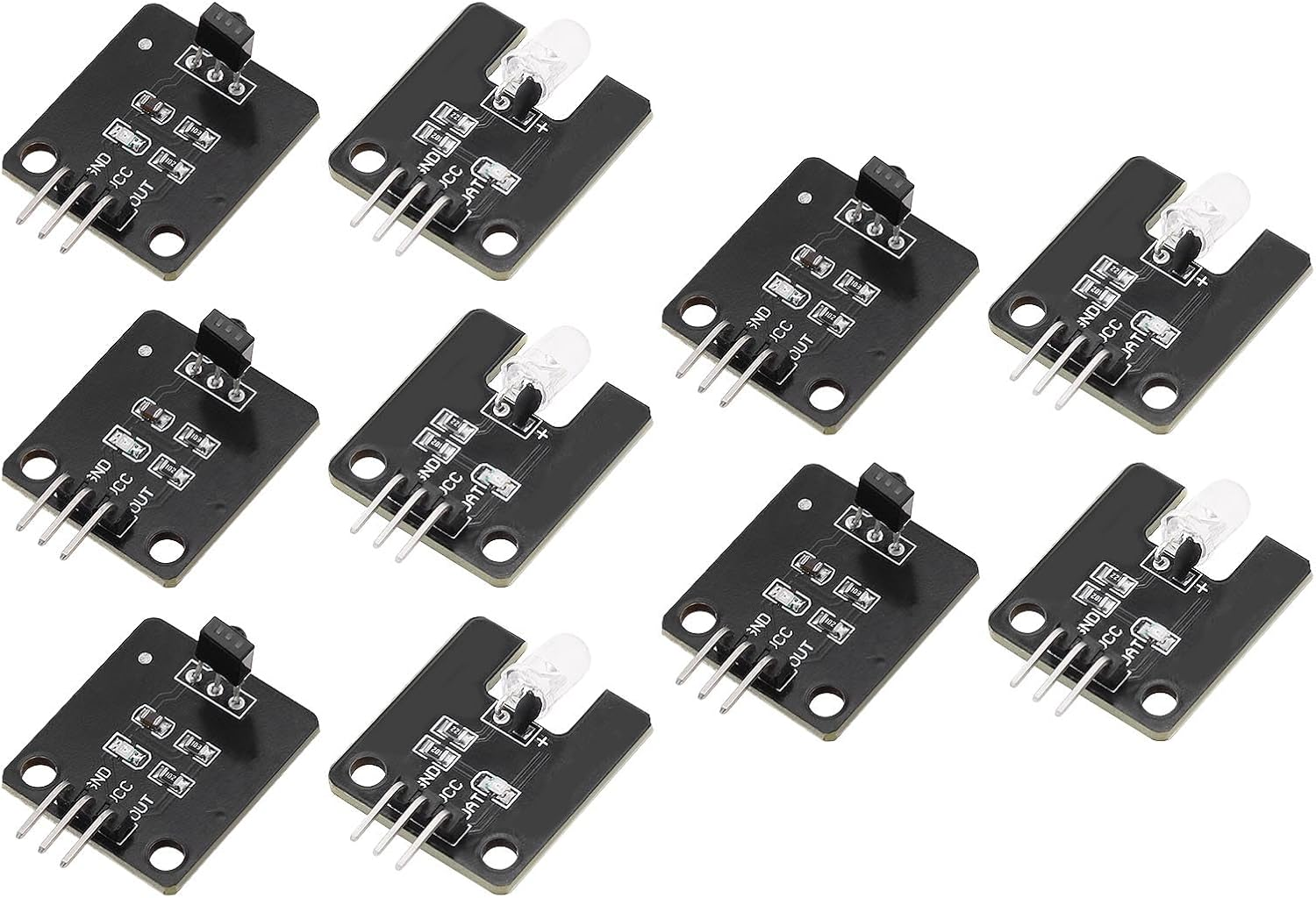 Be in Your Mind 5 Sets 5V Digital 38Khz IR Receiver Sensor Module with IR Transmitter Sensor Module Kit Compatible with 51/AVR/ARM Platforms image number 4