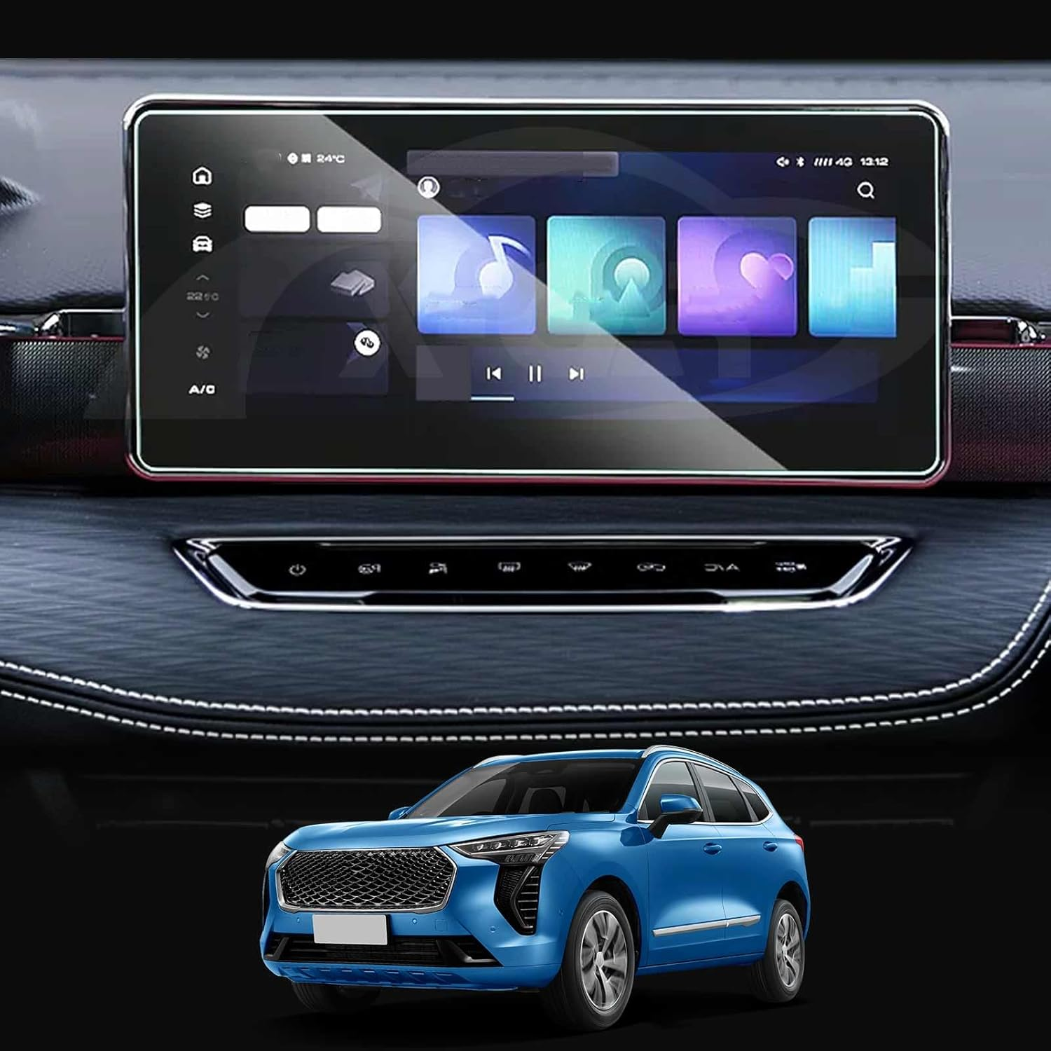 X-CAR Tempered Glass Screen Protector for Haval Jolion Lux/Lux Le/Premium 2021-2025 Touchscreen Anti-Scratch Cover Accessories image number 5